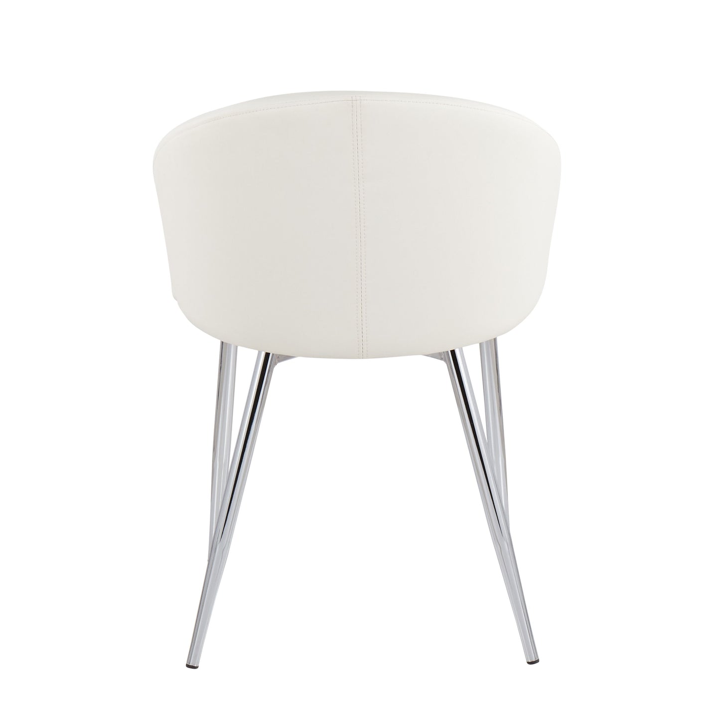 Claire - Contemporary / Glam Chair (Set of 2) - Chrome / White