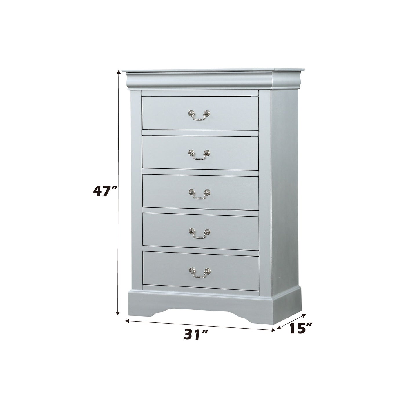 Louis Philippe - Chest - Silver Gray