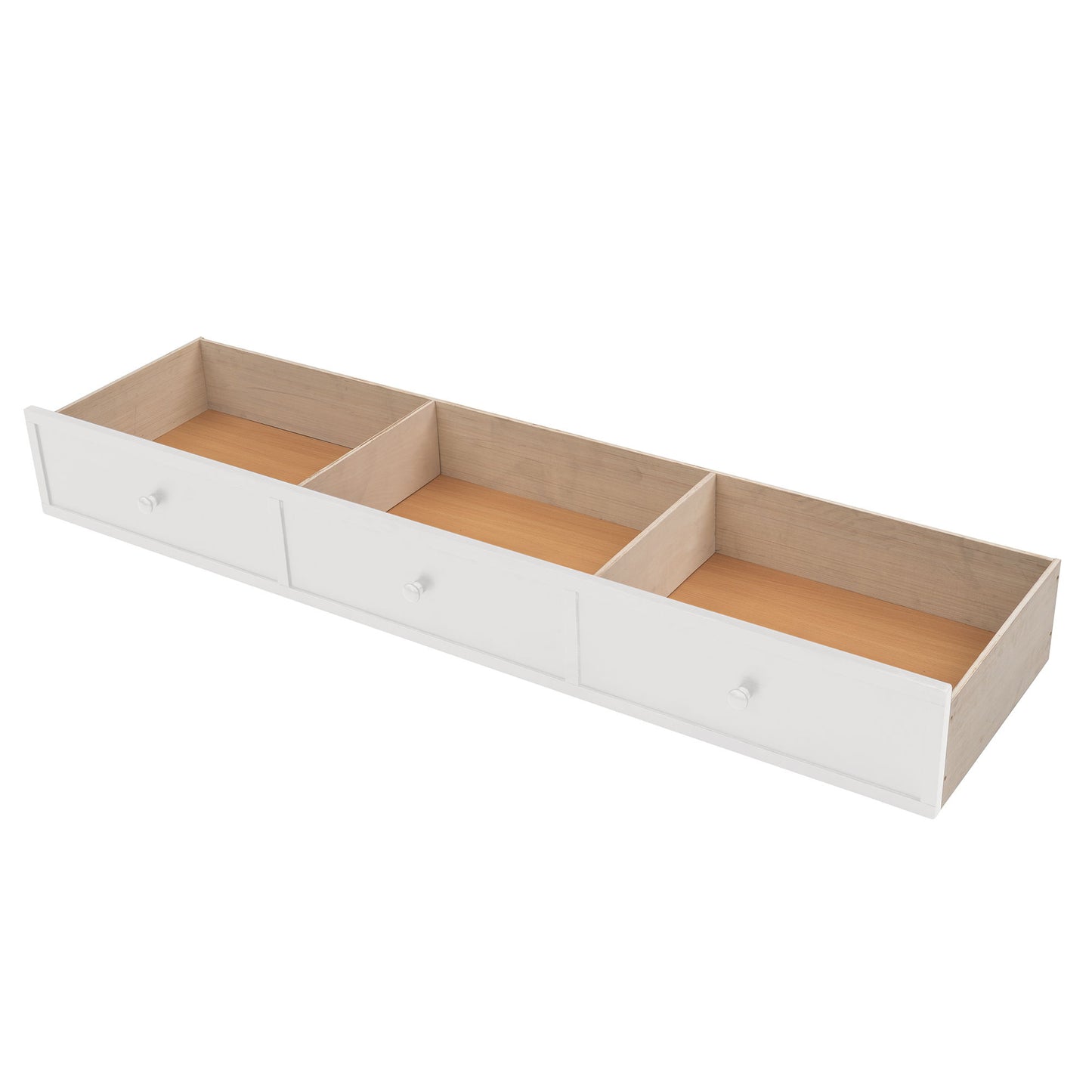 Twin Over Full Stairway Bunk Bed With Drawer, Storage And Guard Rail For Bedroom - White