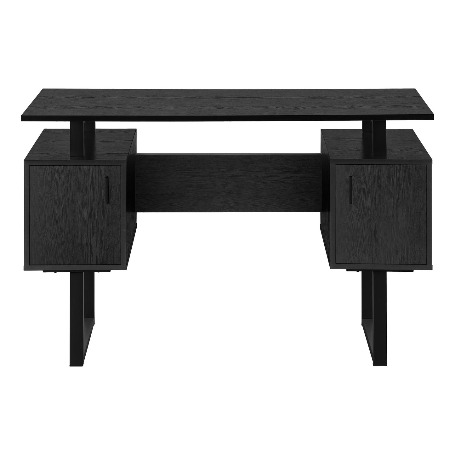 Computer Desk, Home Office, Laptop, Storage, Work, Contemporary, Modern - Black