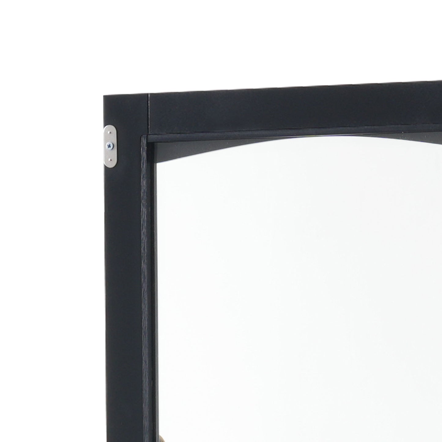 Tall Bathroom Storage Cabinet With Glass Doors, Free-Standing, Two Drawers, And Adjustable Shelves, MDF Board, Painted Perfect For Displaying Your Favorite Items - Black