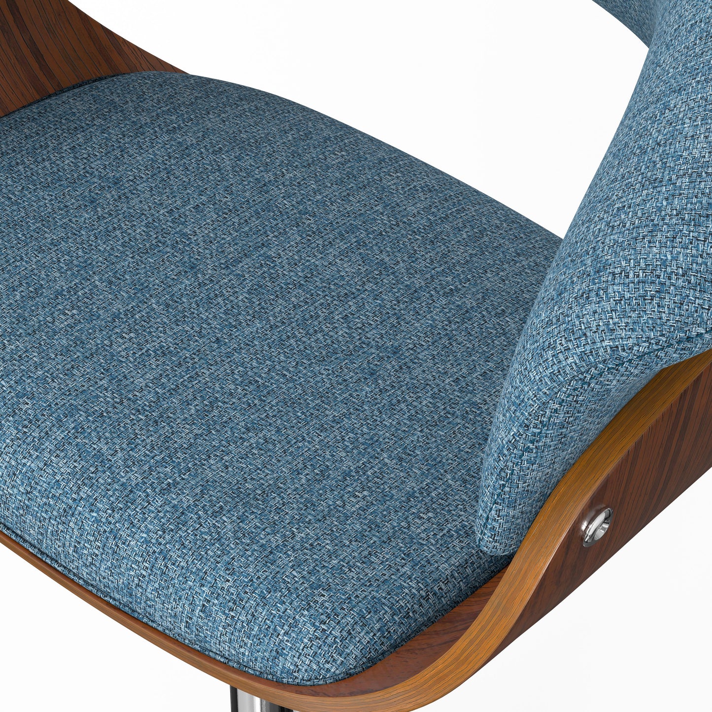 Sheldon - Adjustable Swivel Bar Stool - Denim Blue