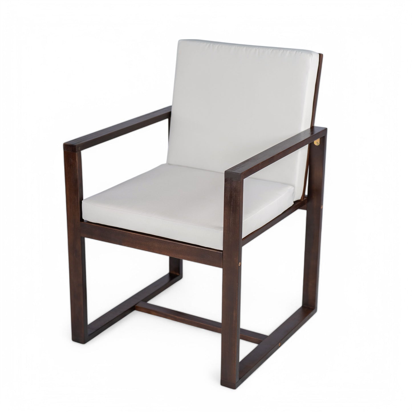 Patio Dining Set Outdoor Dining Table And Chair Set With And Removable Cushions For Patio, Backyard, Garden - Dark Brown