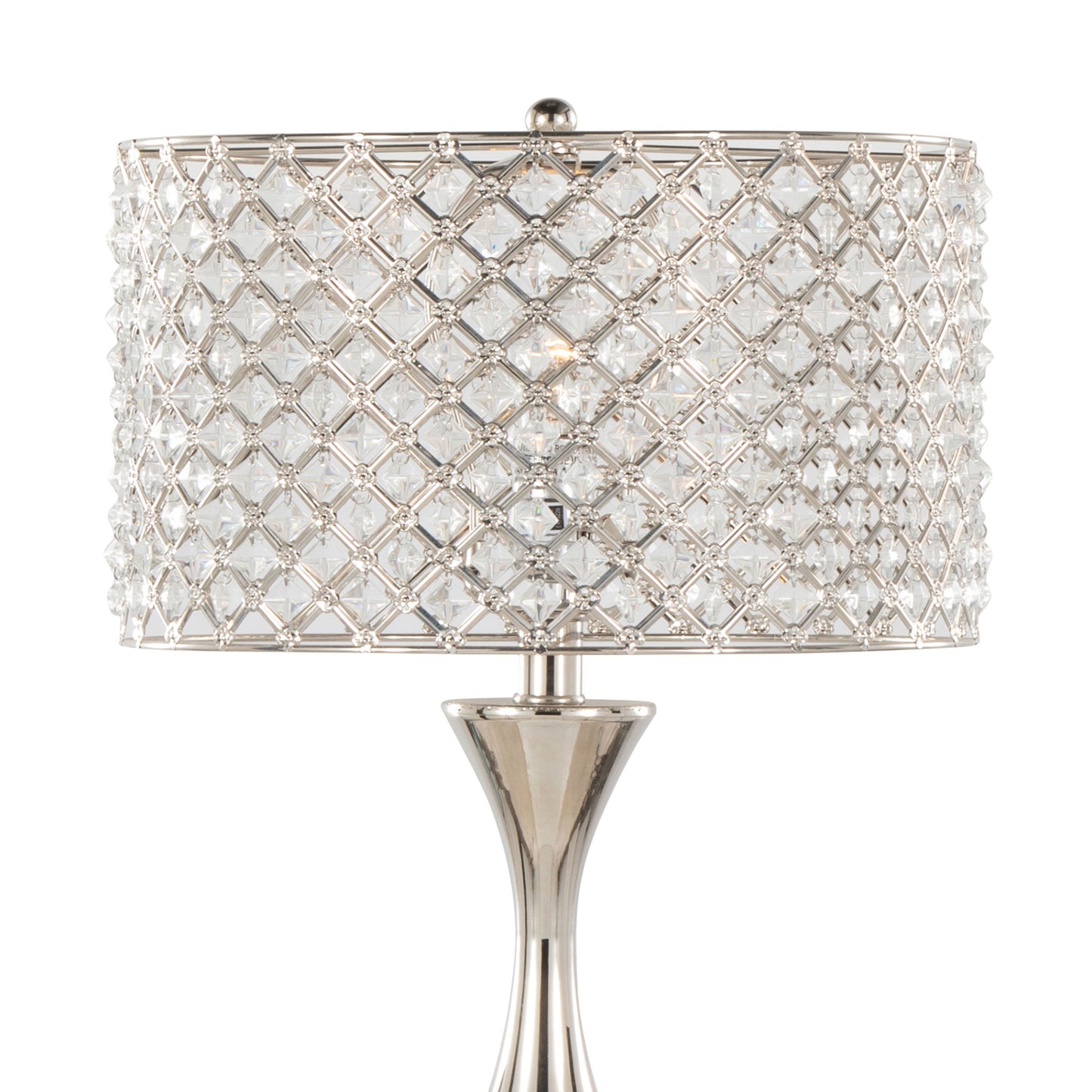 Topaz - Contemporary Table Lamp - Polished Nickel / Clear Crystal