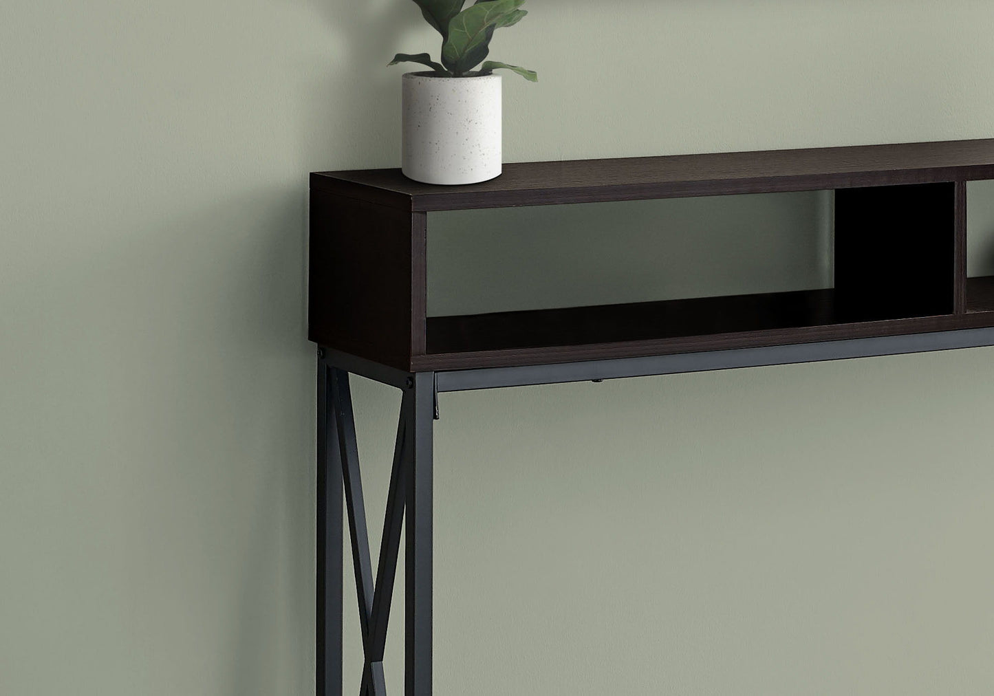 Accent Console Table For Entryway, Modern - Espresso