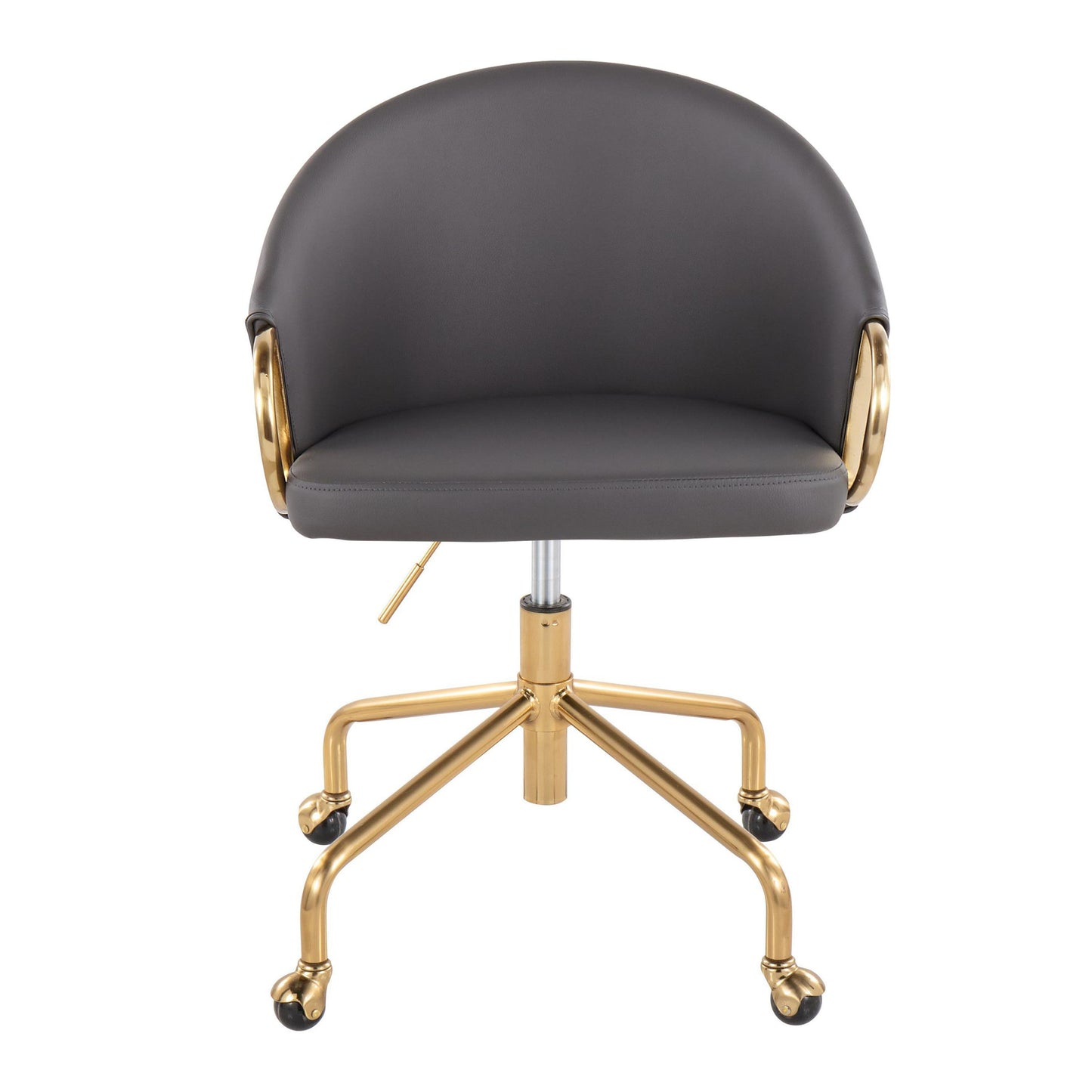 Claire - Contemporary / Glam Task Chair - Gold / Gray