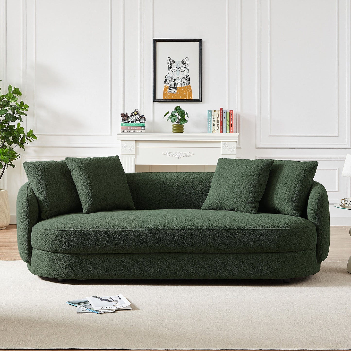 Dylan - Modern French Sofa - Brown / Dark Green