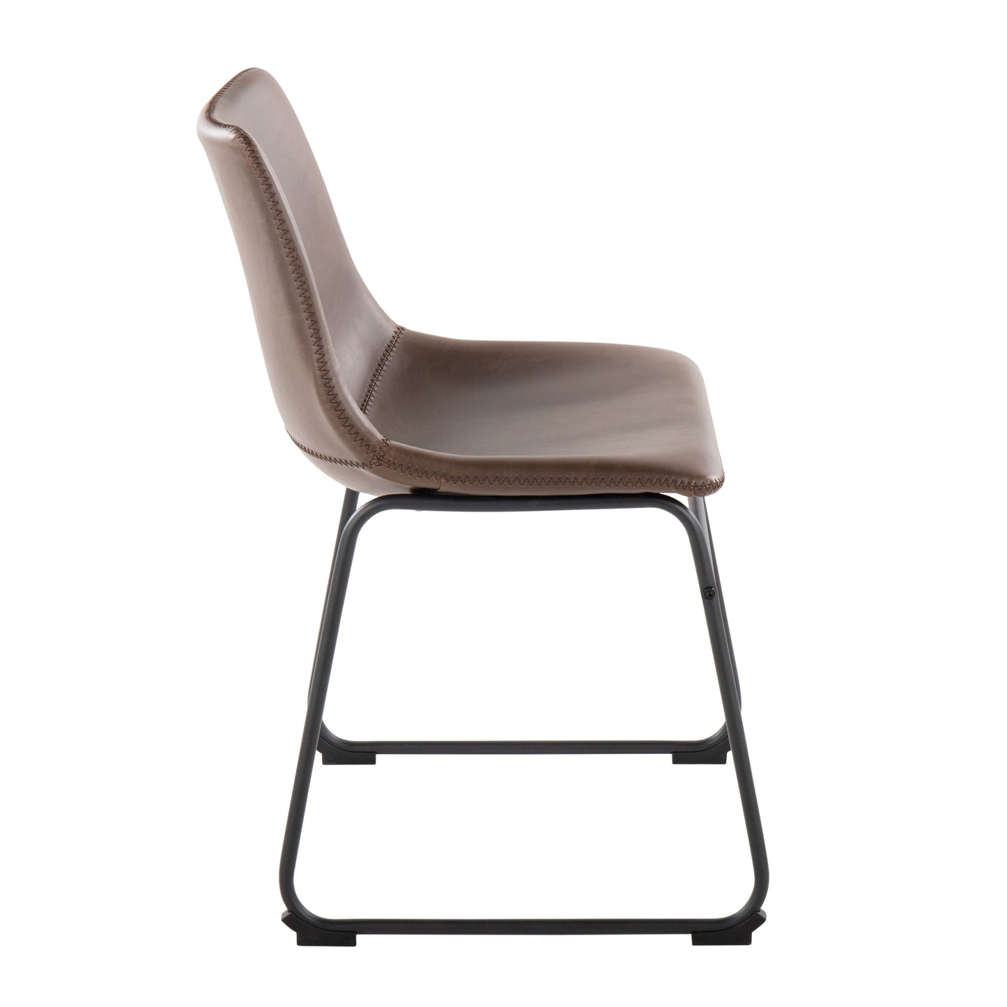 Duke - Industrial Side Chair (Set of 2) - Black / Espresso