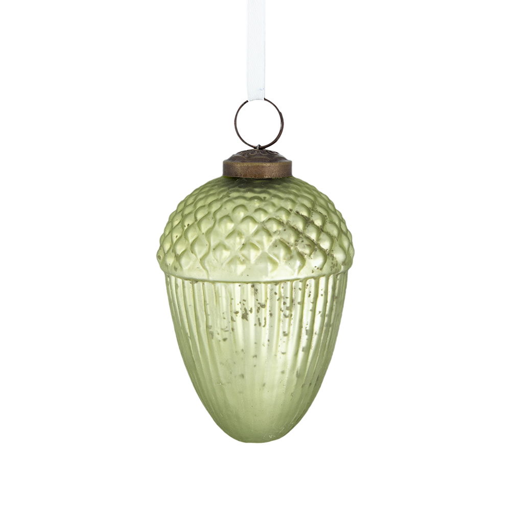 Tear Drop Ornament, Glass Decorative Hanging Christmas Tree Ornaments For Holiday Party Decorations (Set of 12) - Green