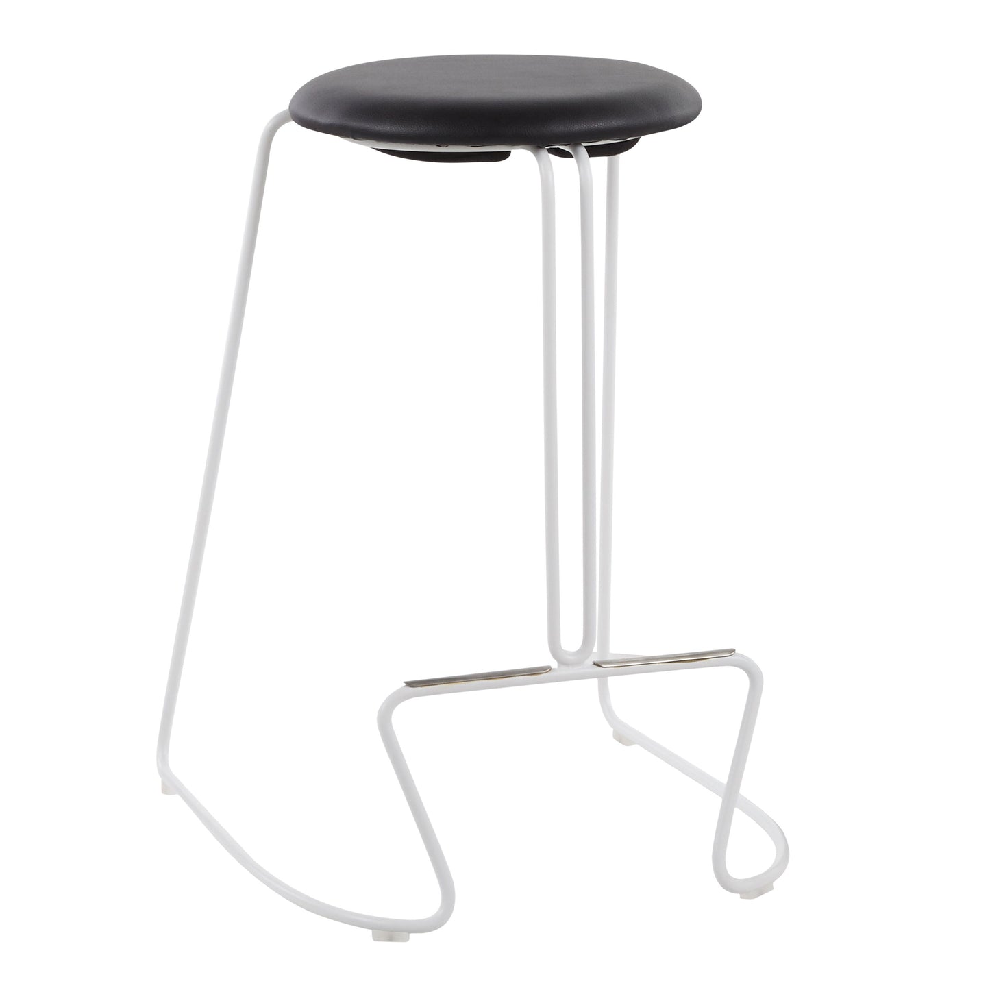 Finn - Contemporary Counter Stool (Set of 2) - White / Black