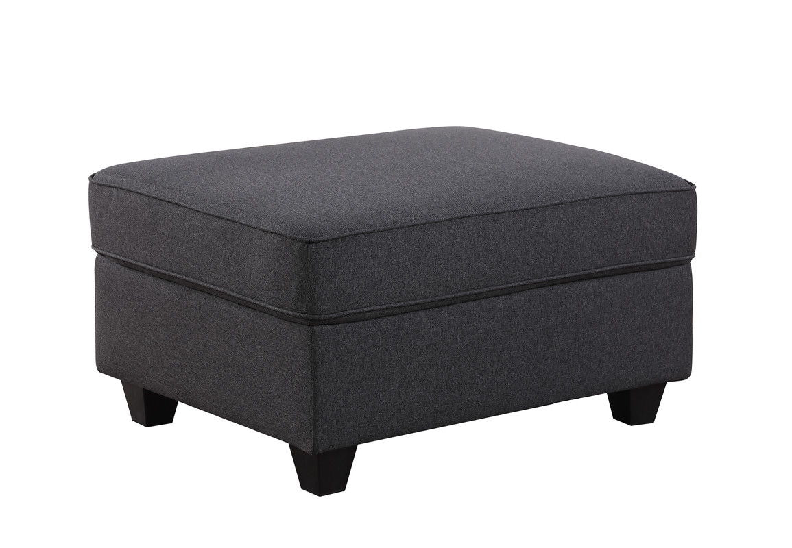 Cooper - 7 Piece Reversible L-Shape Sectional Sofa & Comfort Ottoman And Cupholder - Dark Gray