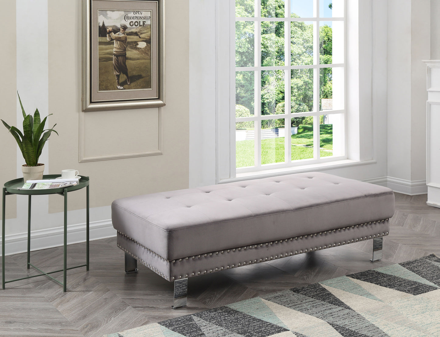 Ottoman For Contemporary Homes - Gray