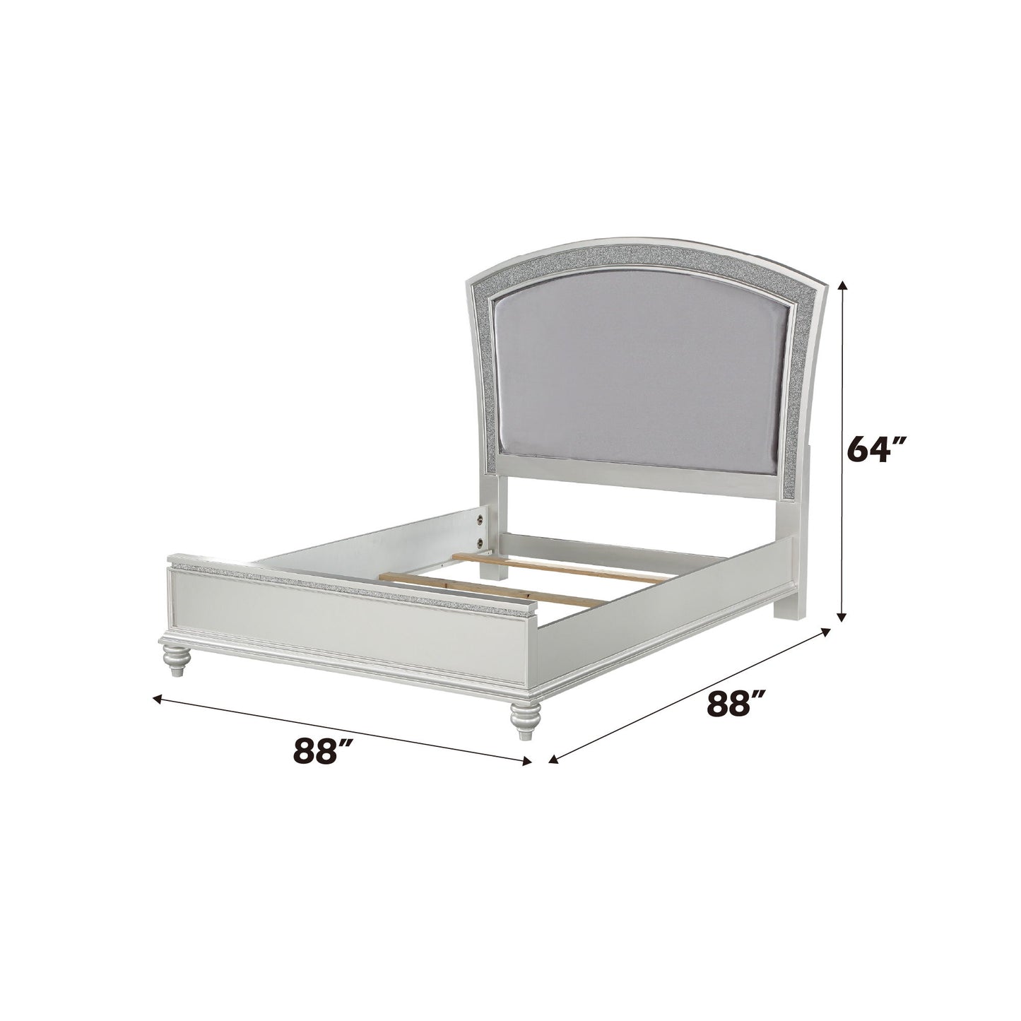 Maverick - Eastern King Bed - Silver