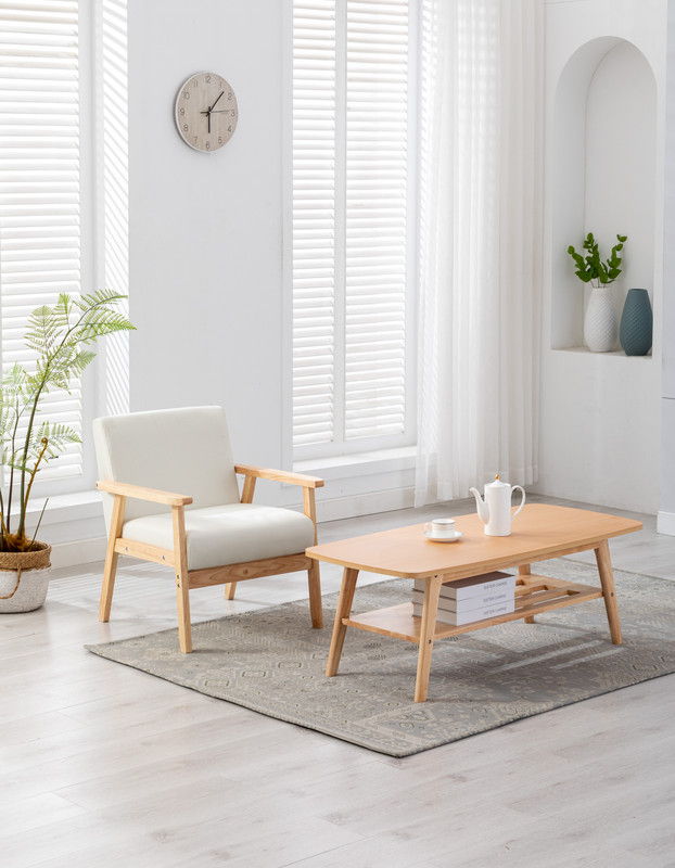 Bahamas - Coffee Table And Chair (Set of 2) - Beige