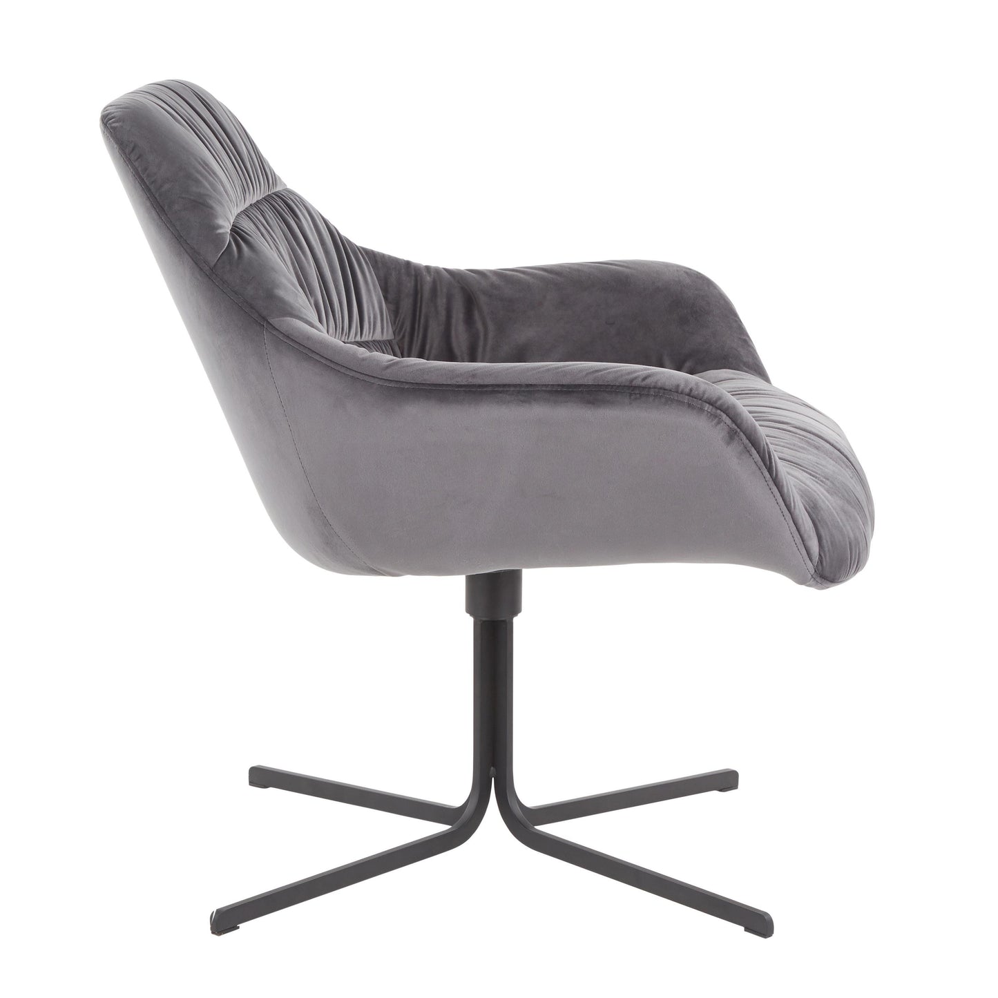 Wayne - Contemporary Swivel Lounge Chair - Black / Gray