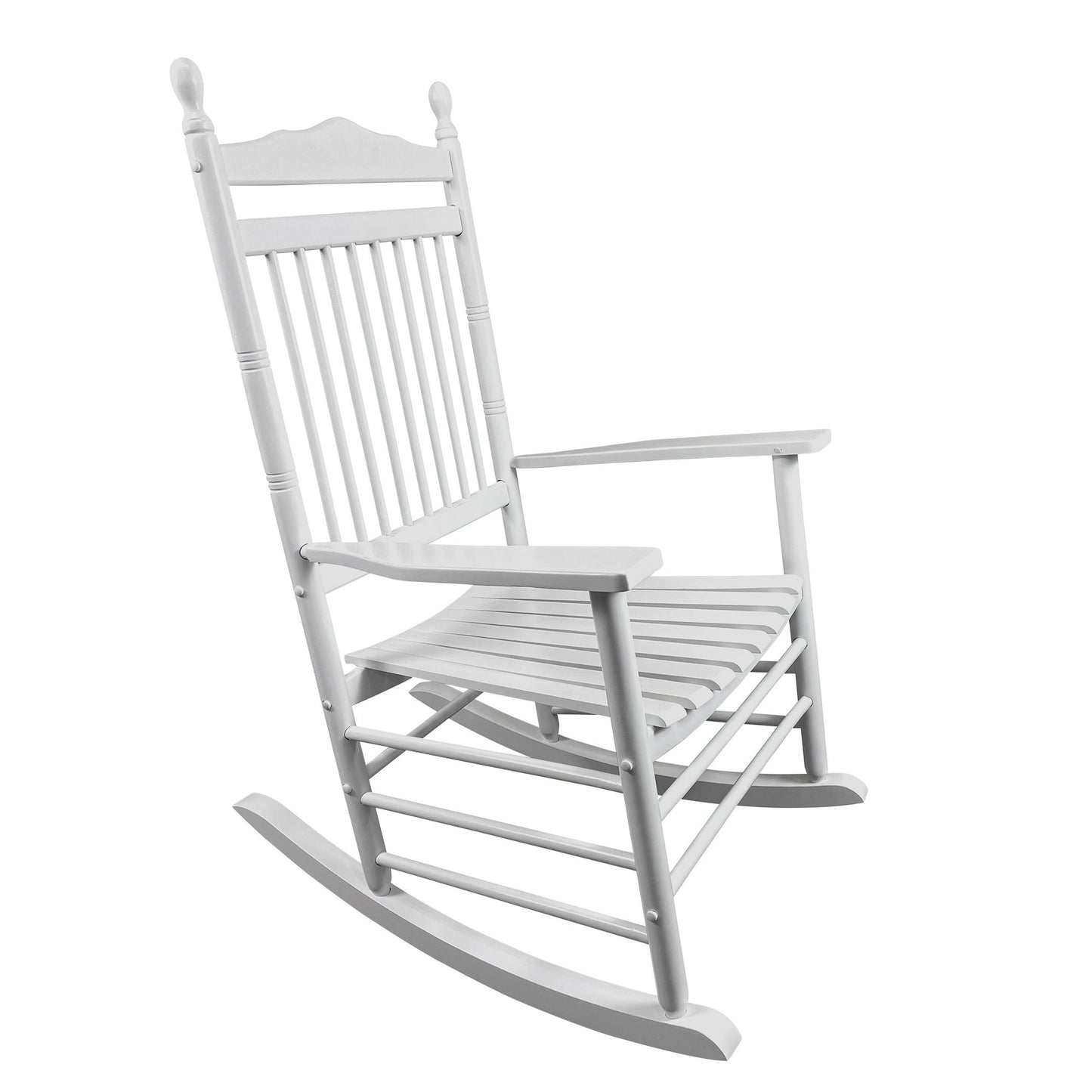 Balcony Porch Adult Rocking Wood Chair - White