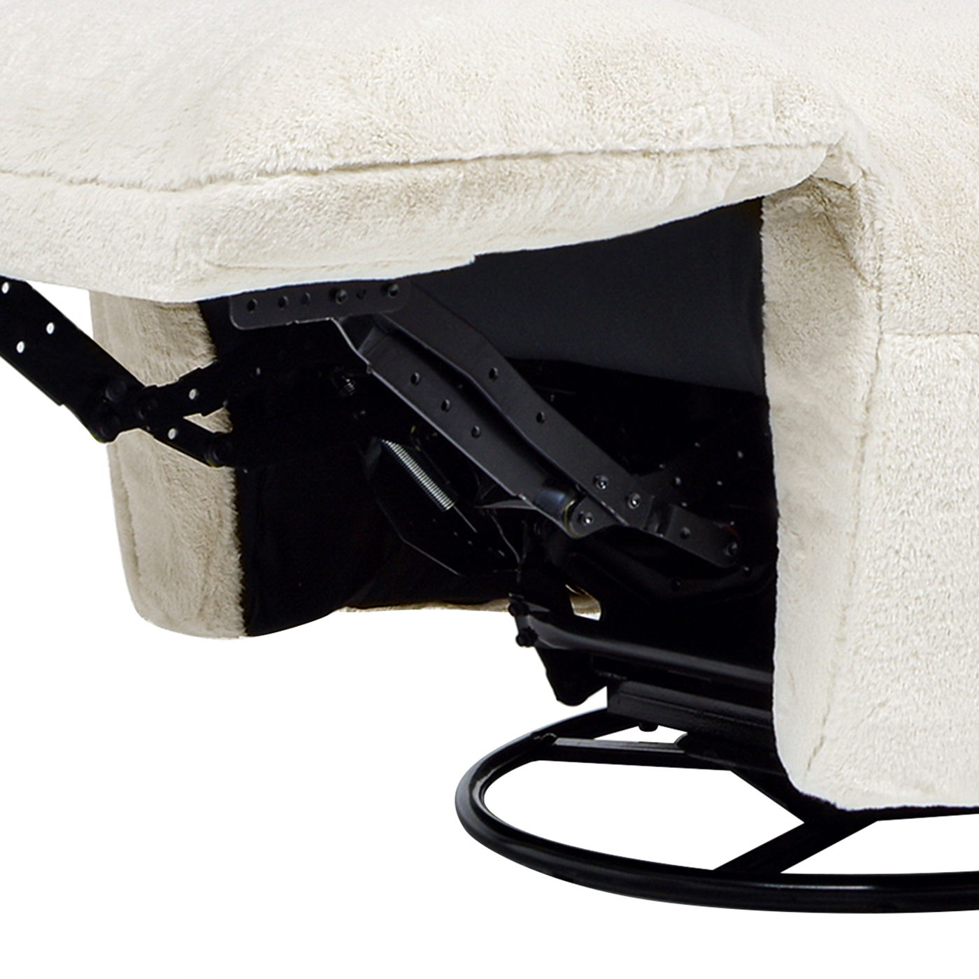 Rearden - Swivel Glider Manual Recliner Gaming Lounge Chair - Pearl White