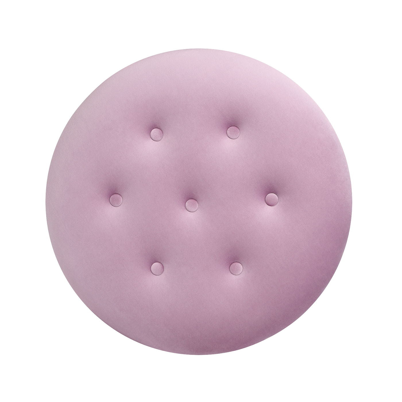 Yolanda - Round Upholstered Accent Ottoman - Lavender