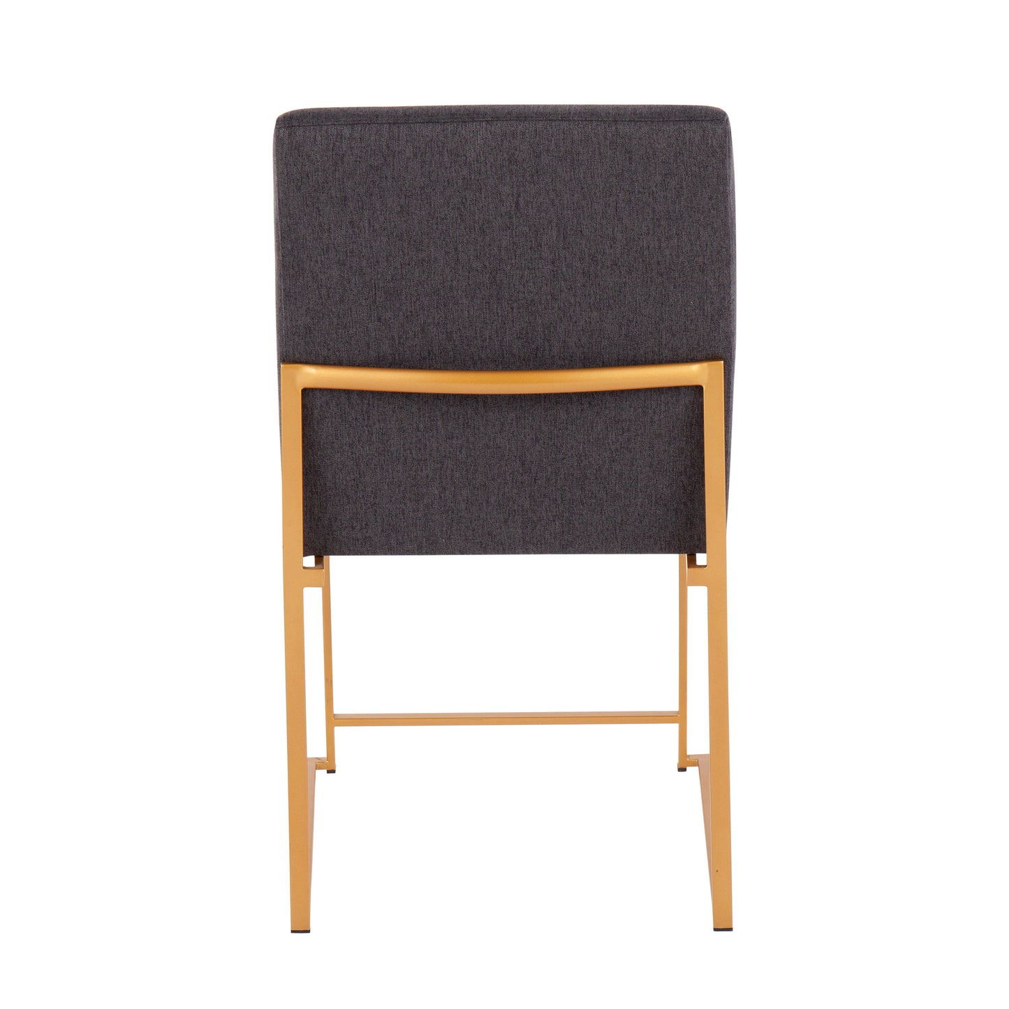 Fuji - Contemporary High Back Dining Chair (Set of 2) - Gold / Charcoal