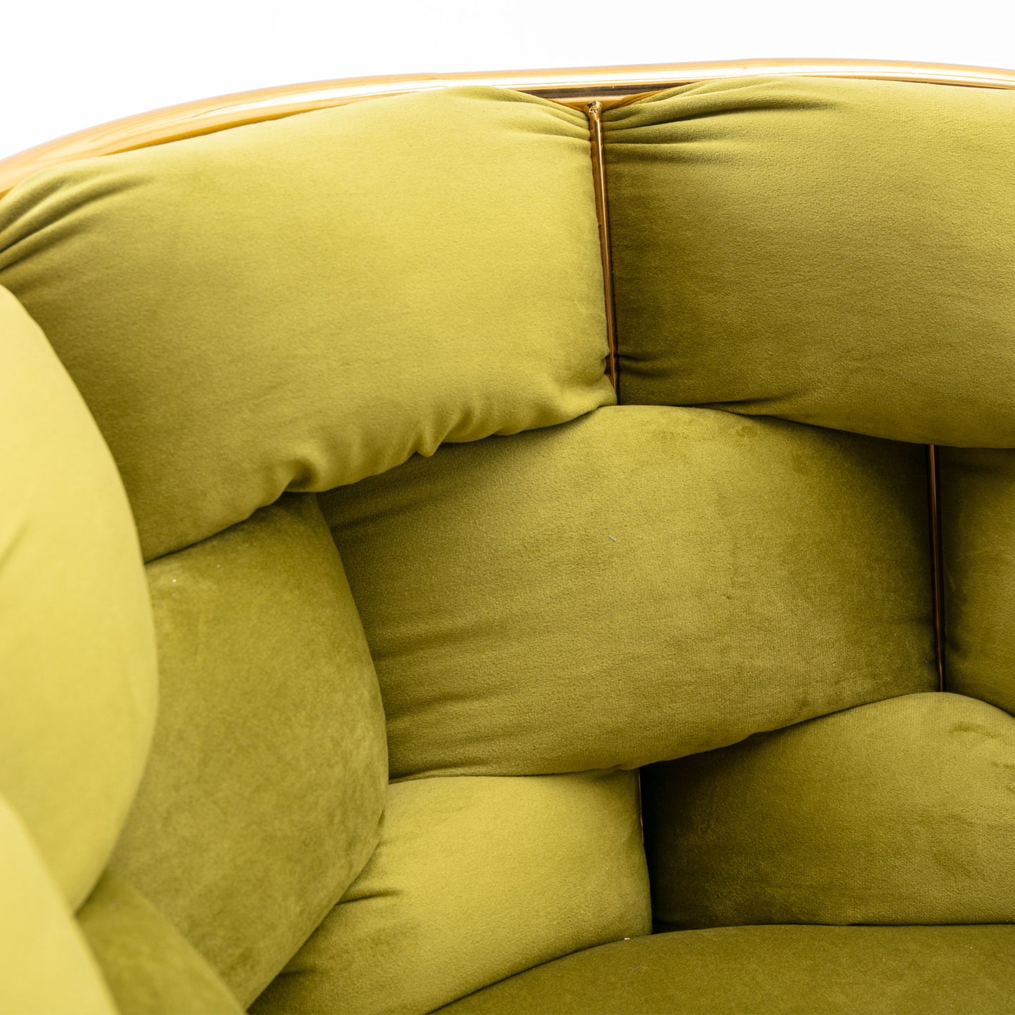 Luxury Modern Simple Leisure Velvet Single Sofa Chair Bedroom Lazy Person Household Dresser Stool Manicure Table Back Chair - Olive Green