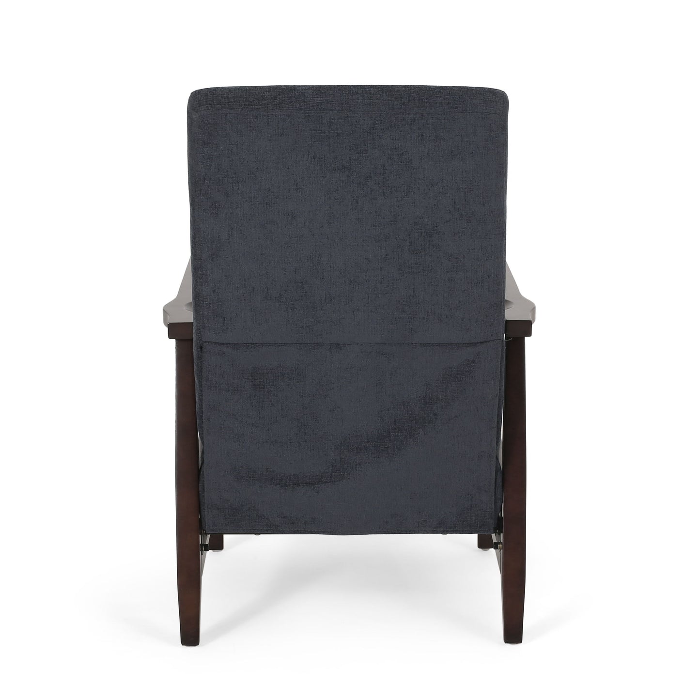 Wide Wood Hand Manual Club Recliner - Charcoal