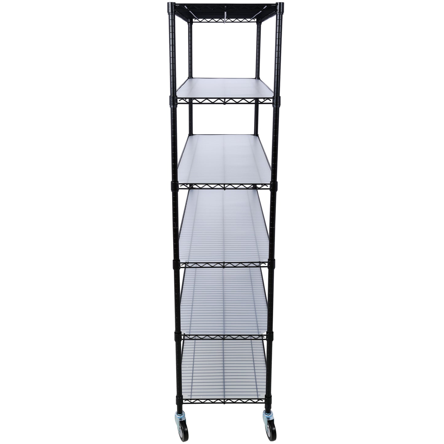 84" x 48" x 20" 6 Tier 6000Lbs Capacity Nsf Metal Shelf Wire Shelving Unit, Heavy Duty Adjustable Storage Rack With Wheels & Shelf Liners For Commercial Grade Utility Steel Storage Rack - Black