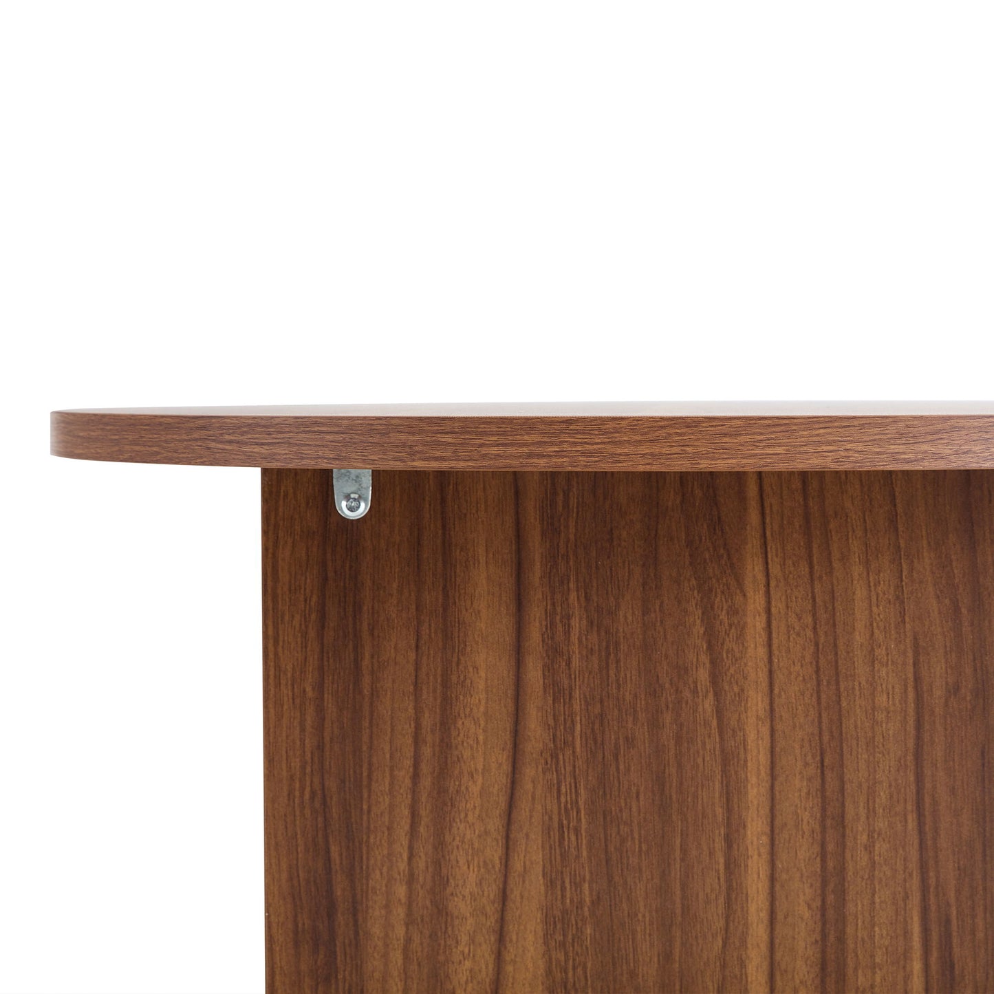 Versatile Round Coffee Table For Diverse Interior Styles, Blending Modern Minimalism With Nordic Elegance - Walnut