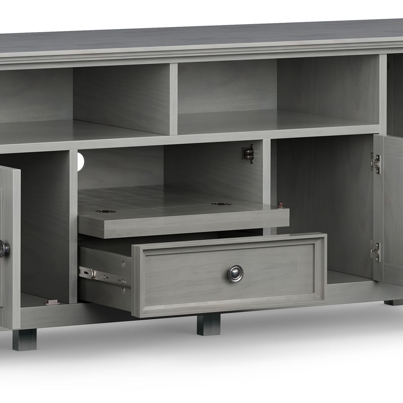 Amherst - Wide TV Media Stand - Fog Gray