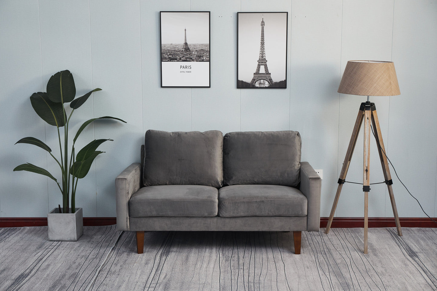 Plush Comfort Loveseat - Gray