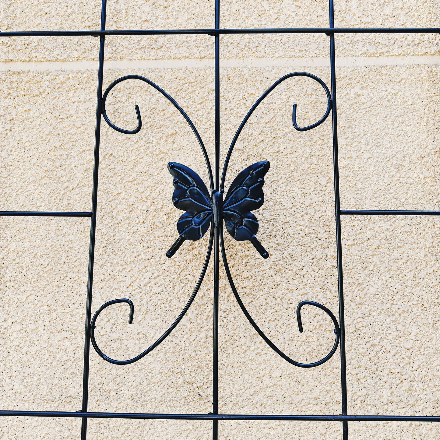 2 Pack Garden Metal Trellis Rustproof Trellis For Climbing Plants Outdoor Flower Support - Black