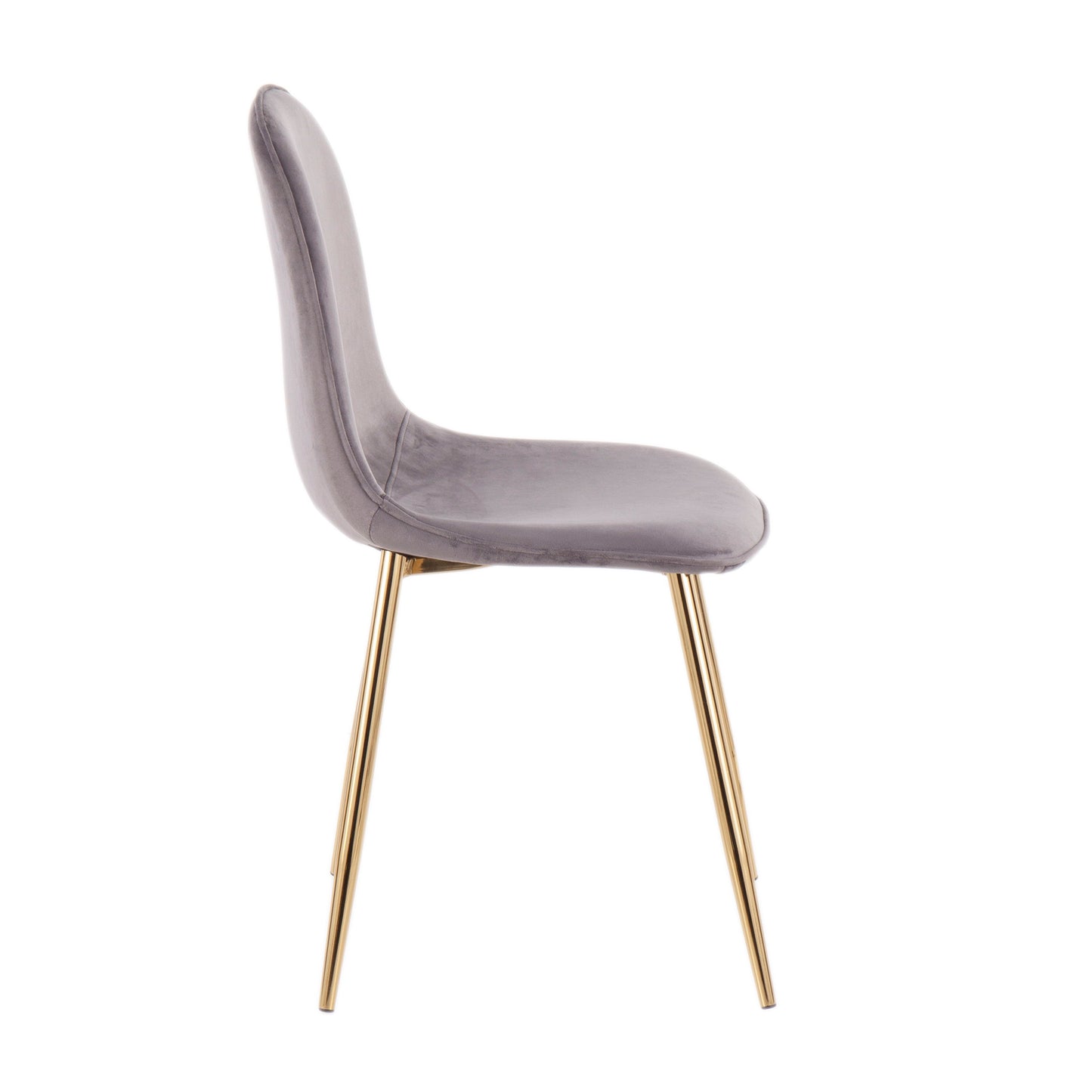 Pebble - Contemporary Chair (Set of 2) - Gold / Gray