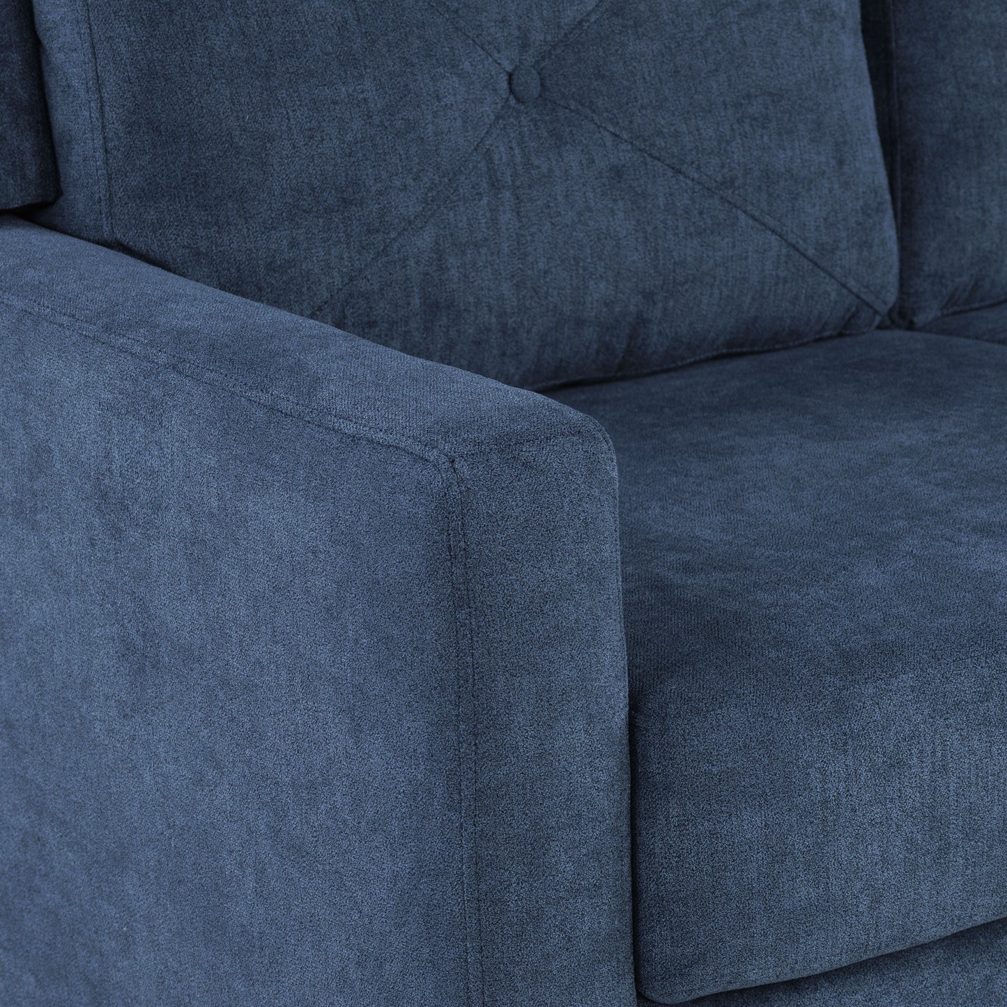 Horatio - Chenille 3 Seater Sofa - Navy