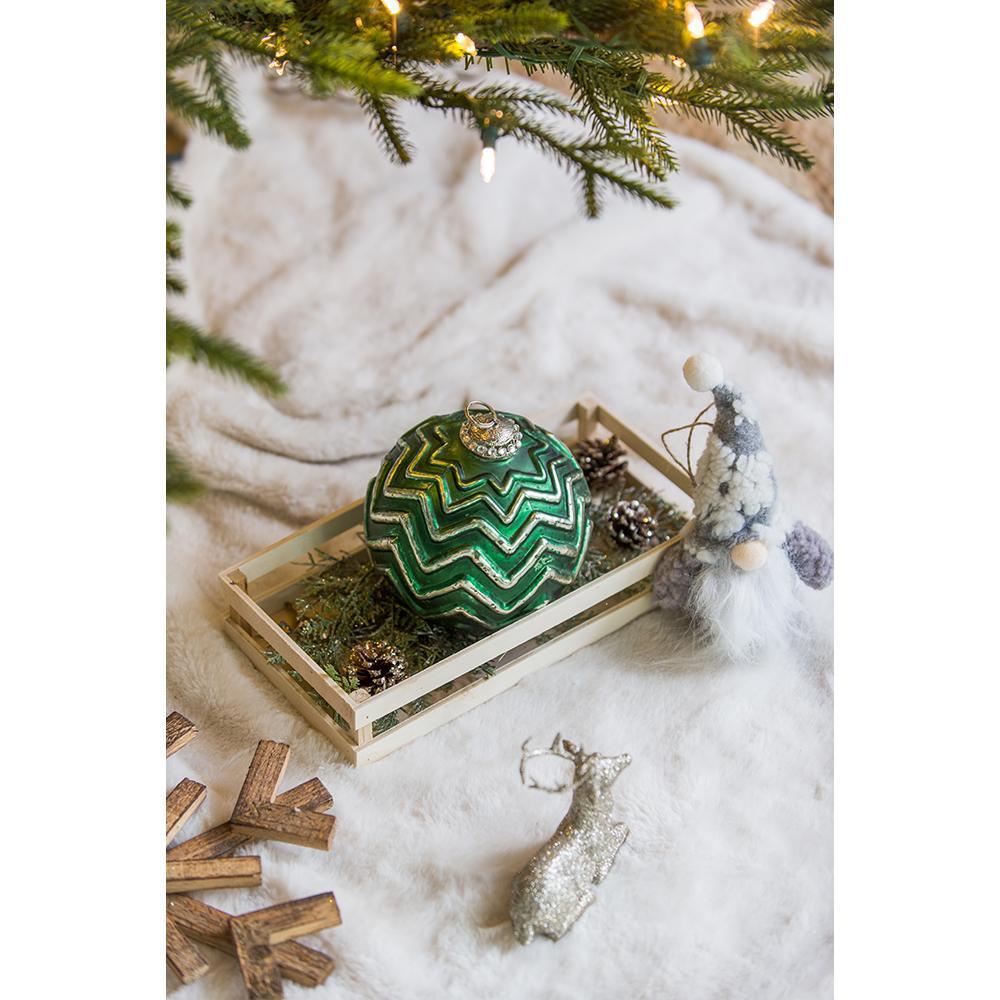 Christmas Ball Ornaments, Glass Decorative Hanging Ball Christmas Tree Ornaments, For Holiday Party Decorations (Set of 4) - Green