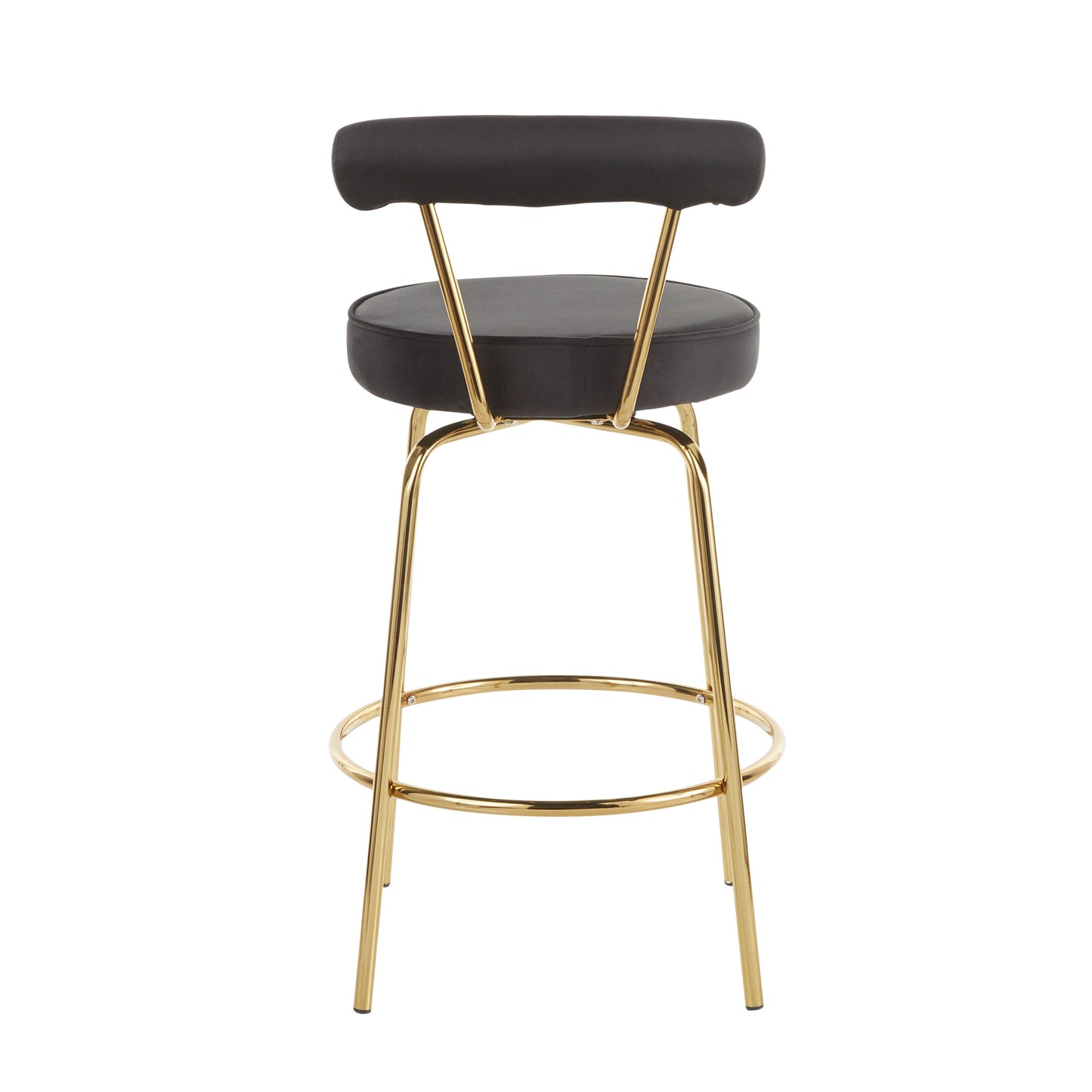 Rhonda - Glam Counter Stool (Set of 2) - Gold / Black