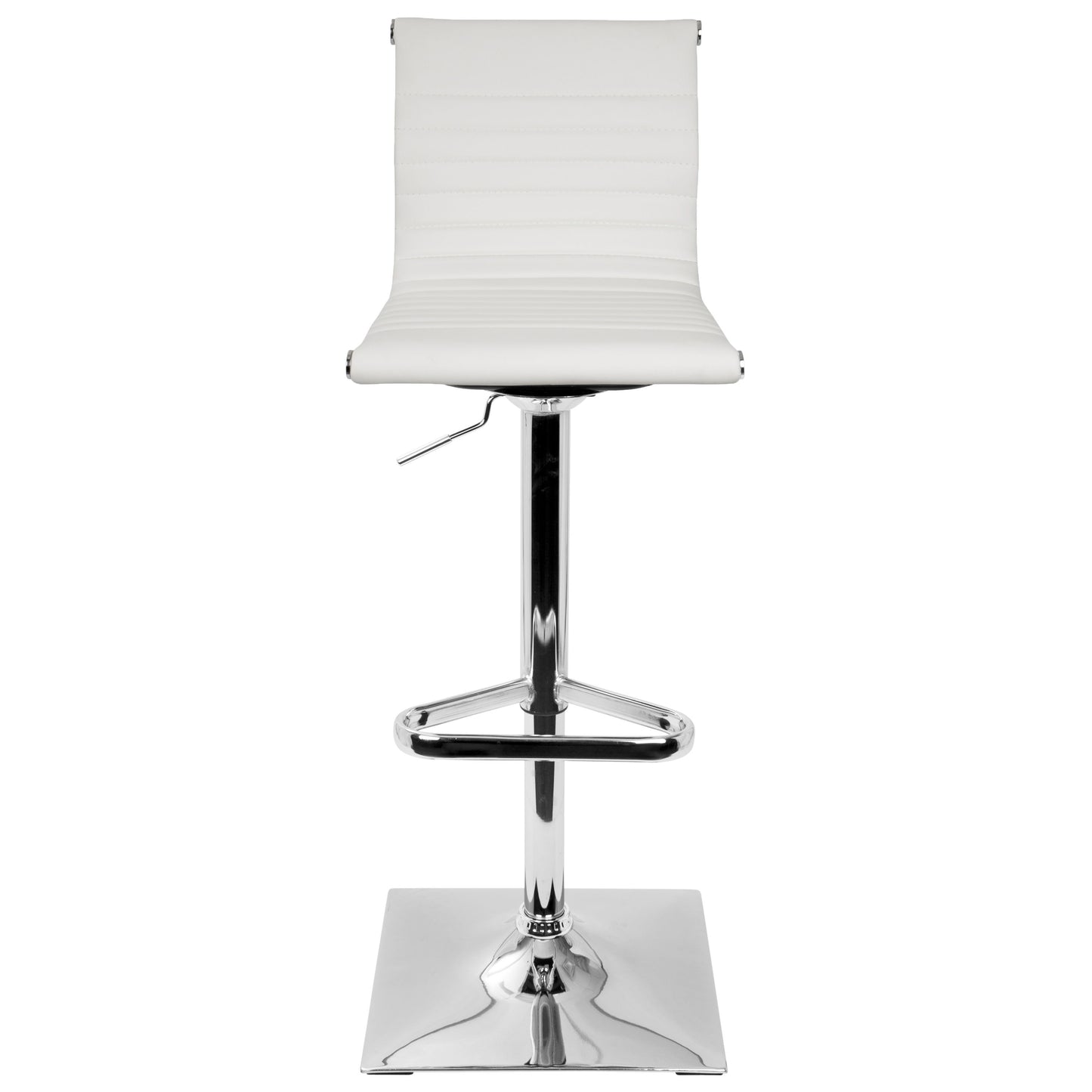 Masters - Contemporary Adjustable Barstool With Swivel - White