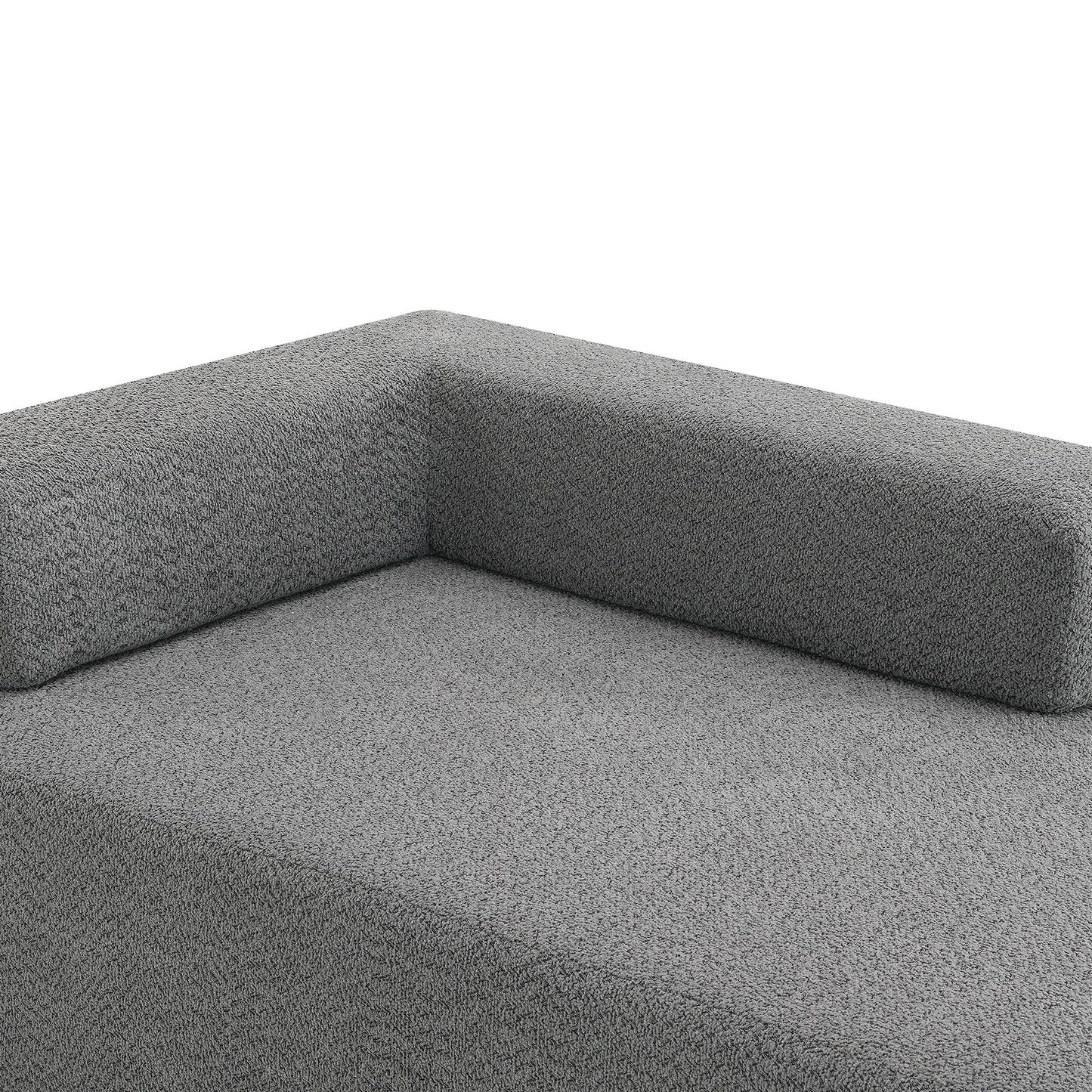 Lounge Frame For Oversized Modular U Shaped Sectional Floor Couch Convertible Compressed Couch, Spacious Foam Filled Sofa - Gray