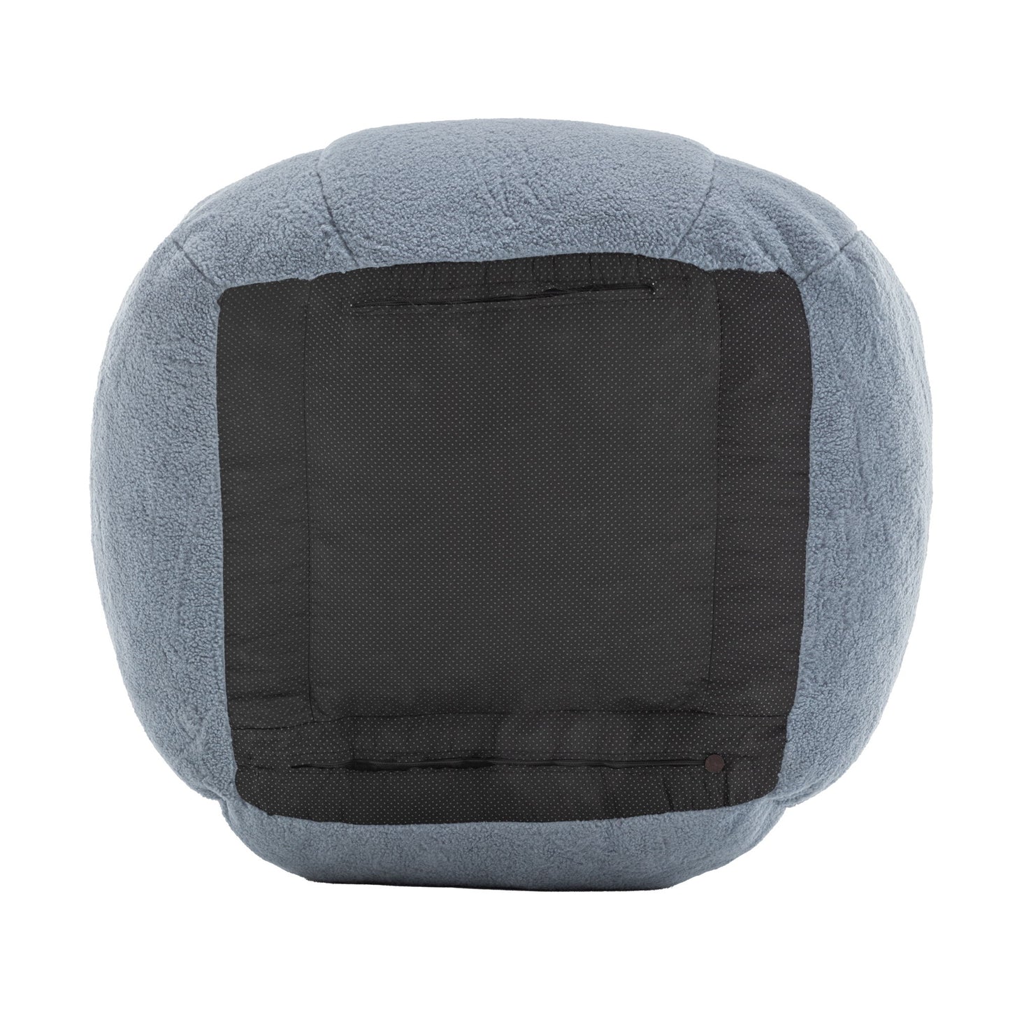 Comfy Bean Bag Chair With Filler, Tufted Memory Foam Sofa Teddy Fabric, Fluffy And Cozy Seating For Dorm, Apartment, Or Living Room - Light Blue