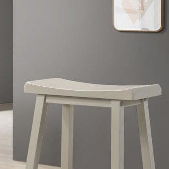 Alonzo - 17.5" Backless Ergonomic Counter Height Stool (Set of 2) - Light Gray