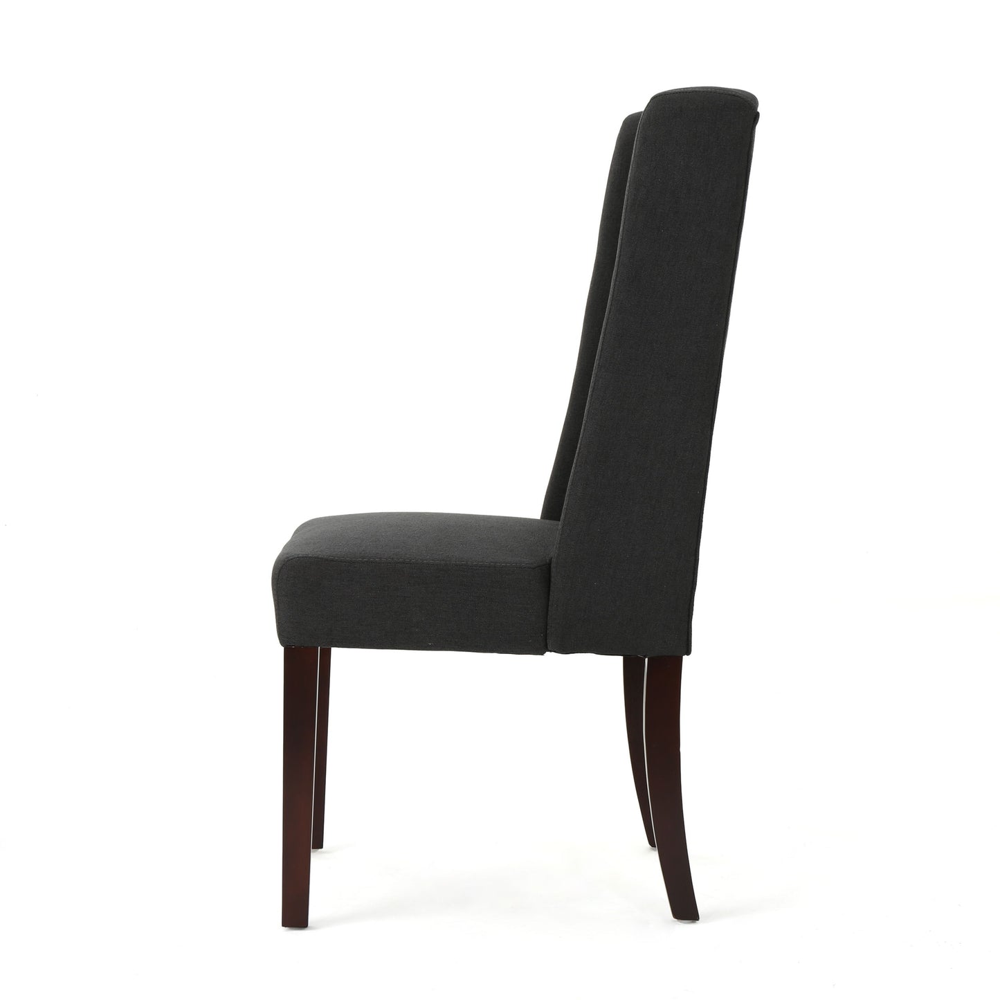 Contemporary Dining Chair (Set of 2) With Tufted Design - Charcoal