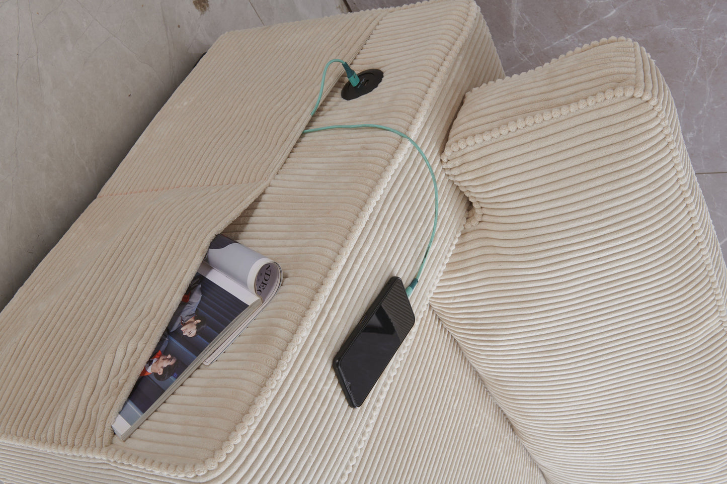 Stationary Loveseat - Cream