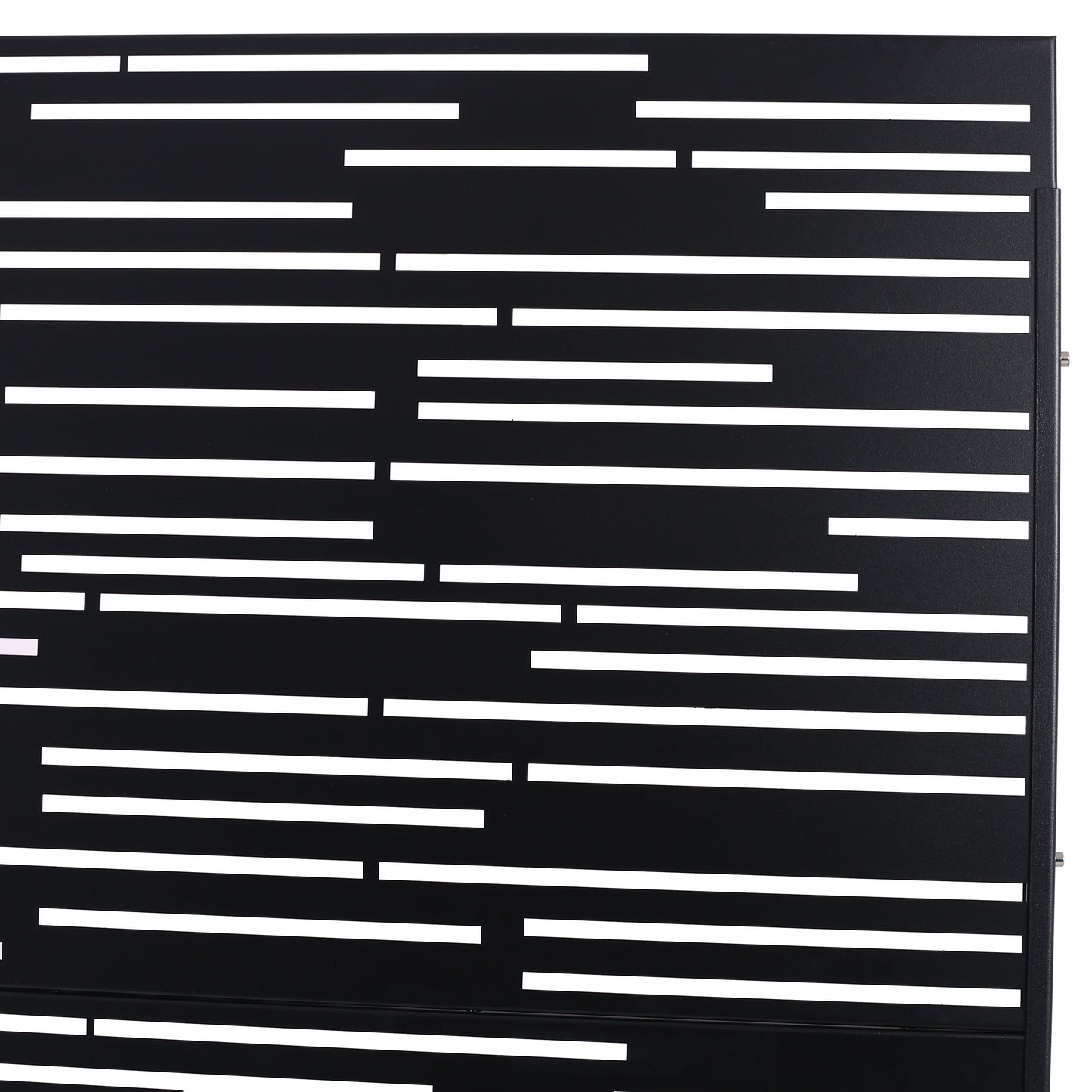 Outdoor & Indoor Privacy Screen Freestanding Decorative Panel Steel - Black