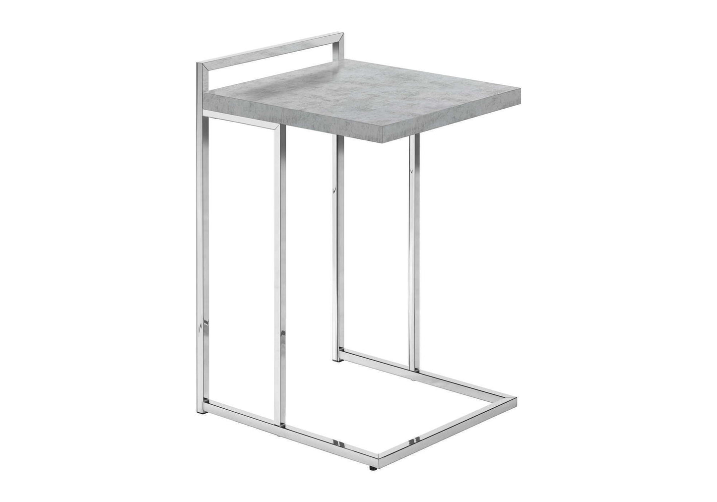 Accent Table, C - Shaped, Modern & Convenient Design - Gray