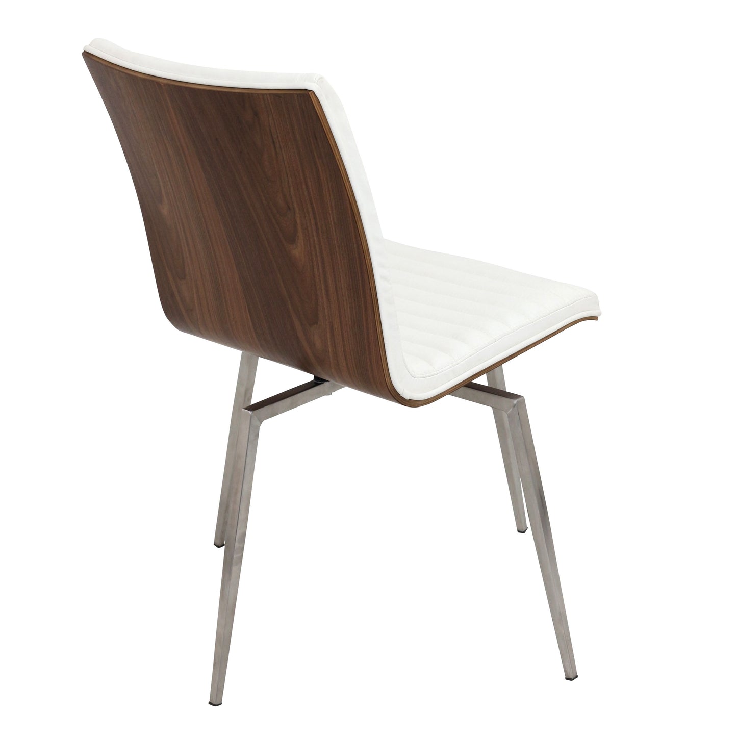 Mason - Contemporary Dining / Chair With Swivel (Set of 2) - Walnut / White