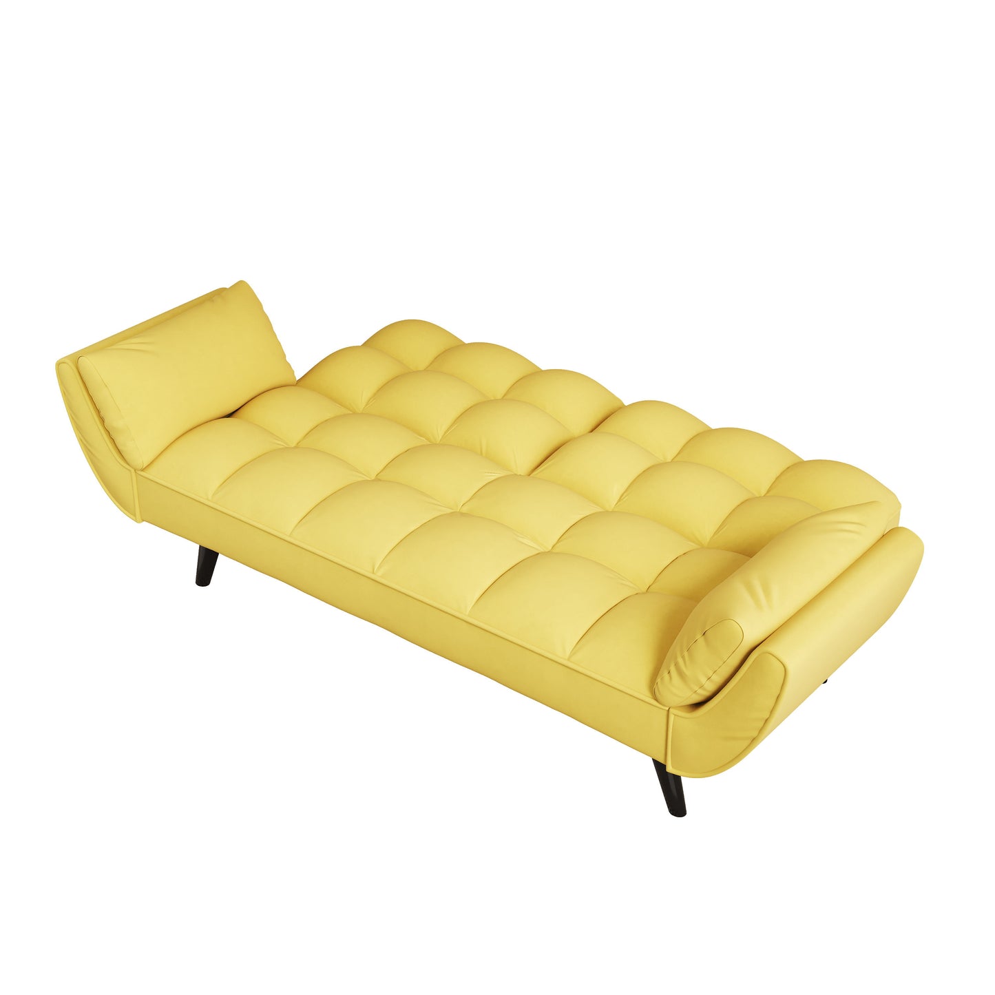 Sofa Soft Two Armrests Throw Pillow Pillow Comfortable Fit Apartment Bedroom Small Space - Yellow