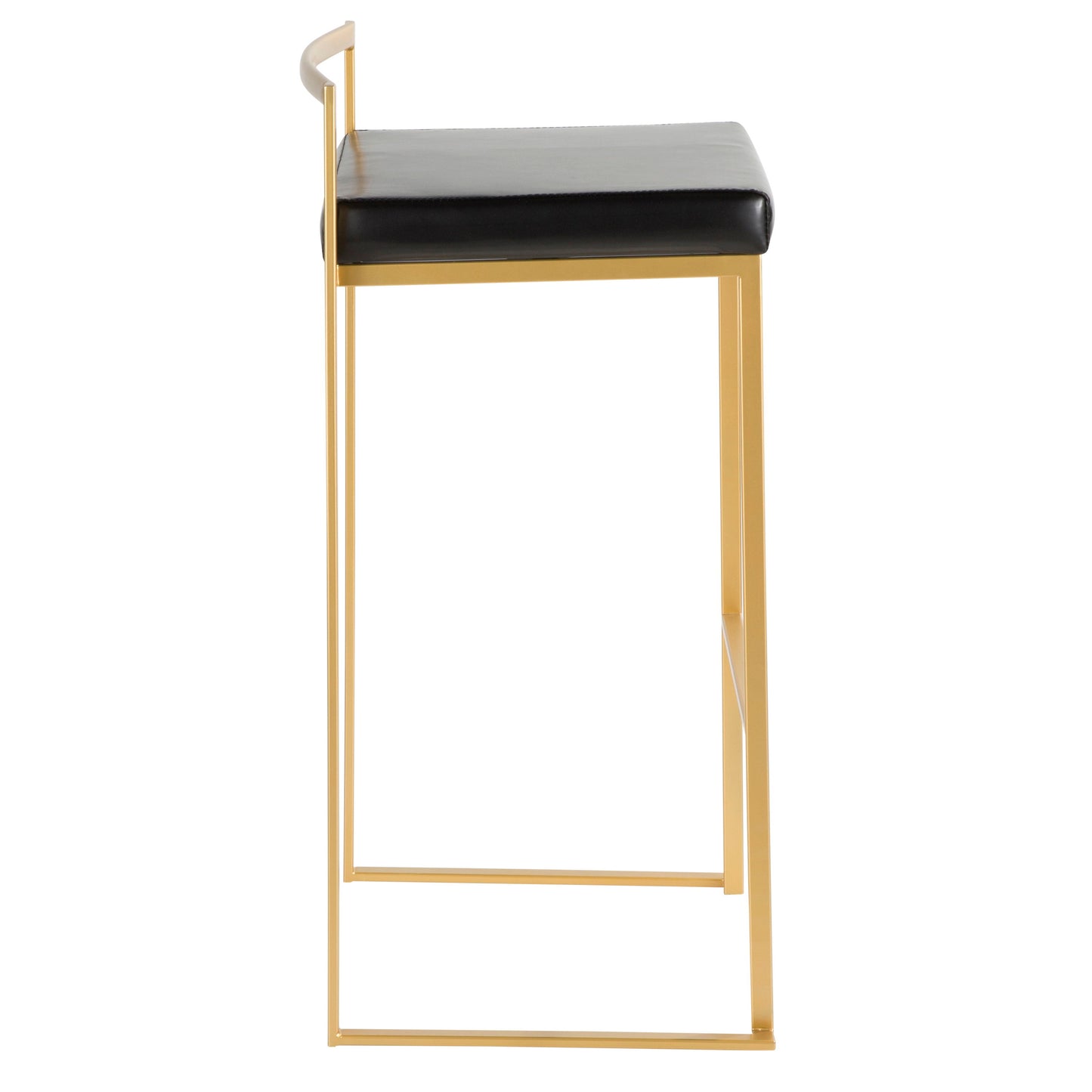 Fuji - Contemporary / Glam Barstool (Set of 2) - Gold / Black
