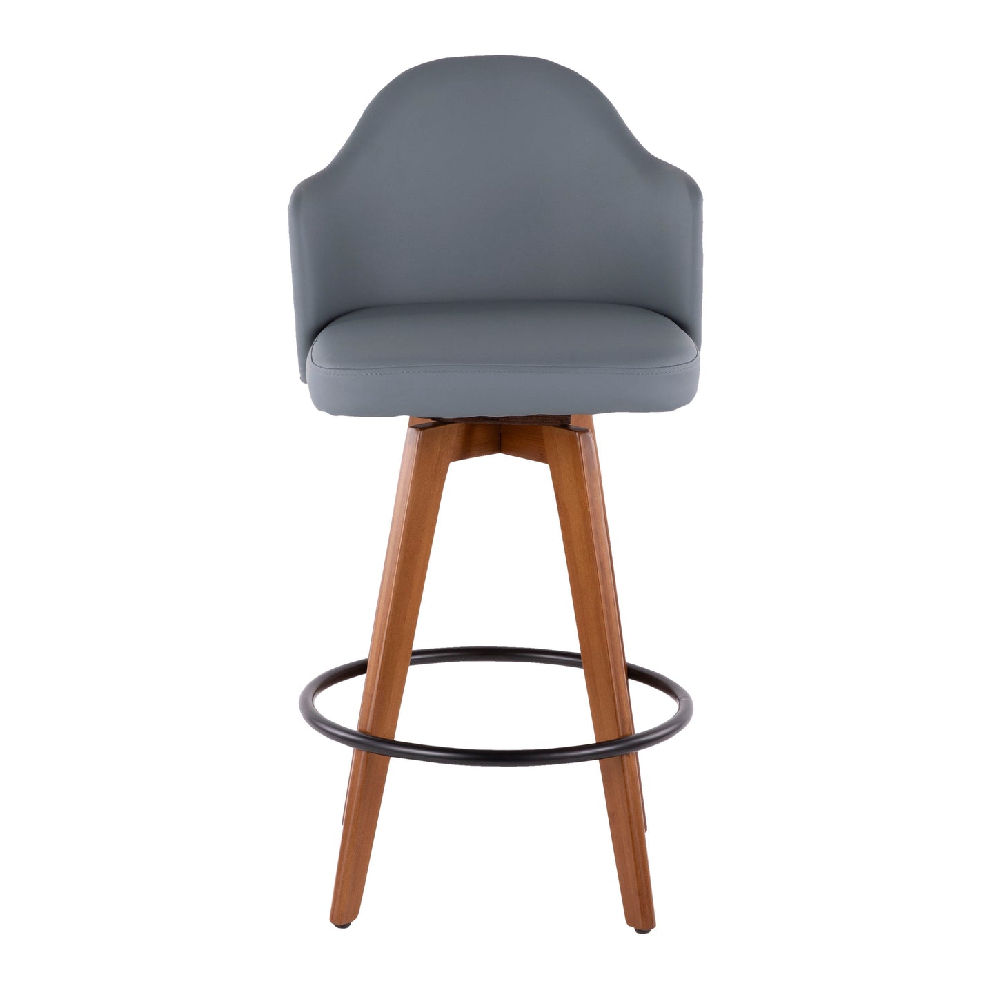 Ahoy - Mid-Century Counter Stool - Walnut / Gray