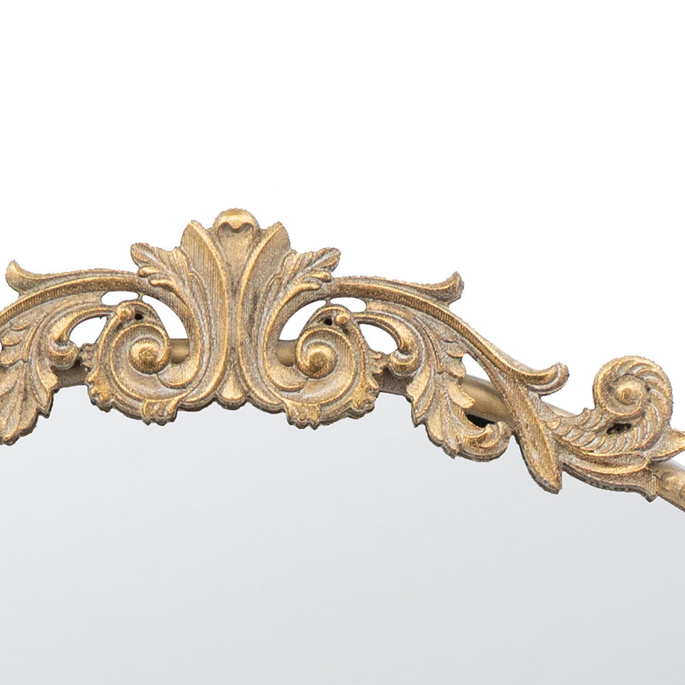 Round Wall Mounted Mirror With Frame For Bathroom Living Room - Gold