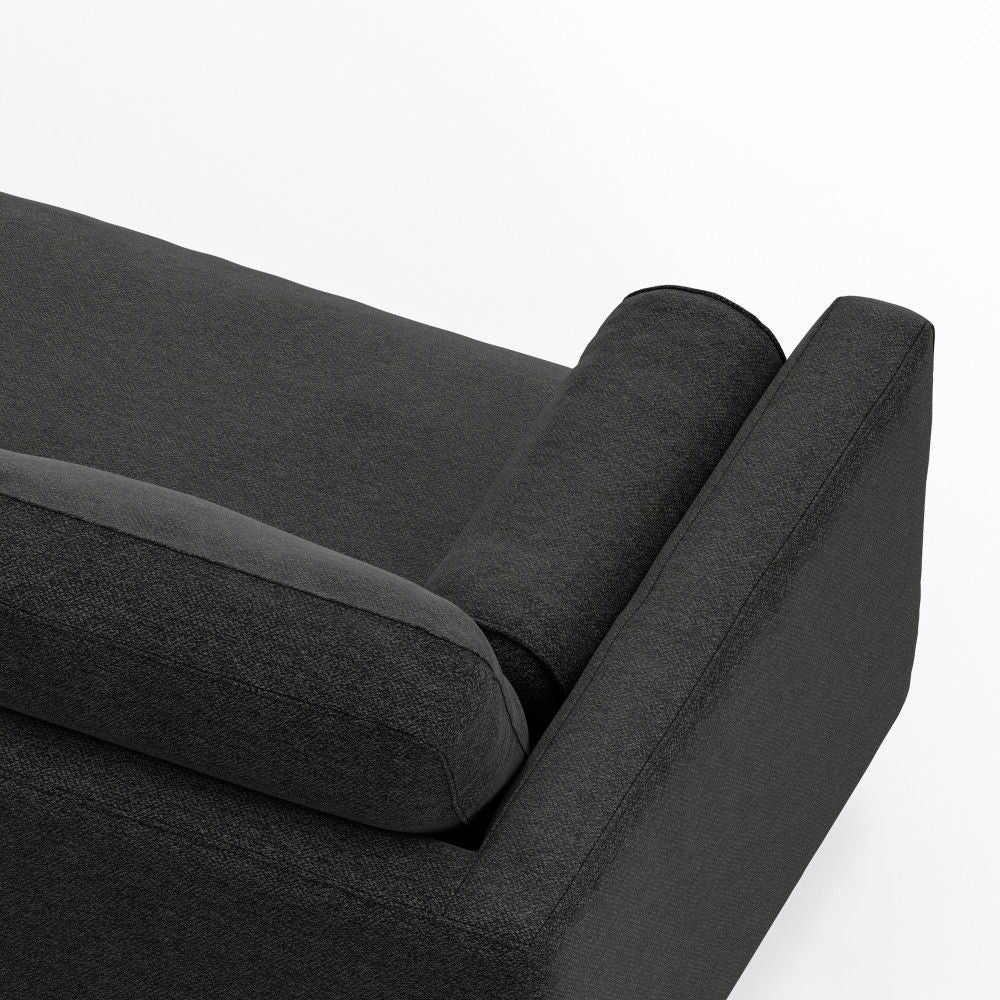 Morrison - Upholstered Sofa And Ottoman Set - Charcoal Gray