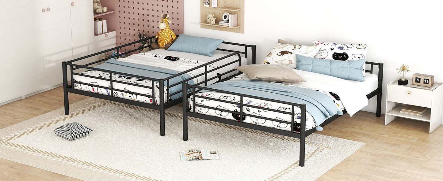 Full Over Full Metal Bunk Bed - Black