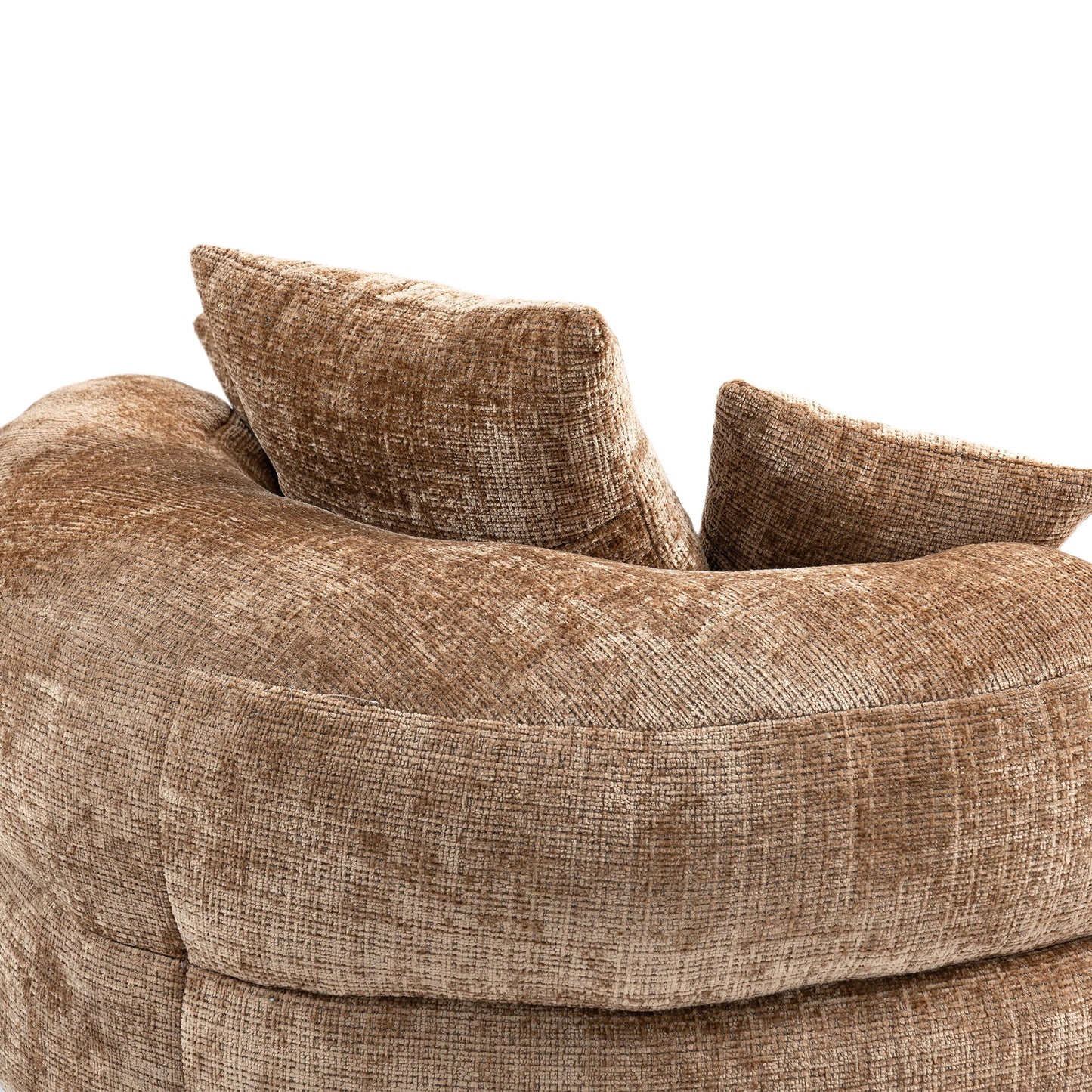Lazy Sofa Durable Comfort Lounger High Back Bean Bag Chair With 3 Pillows - Coffee